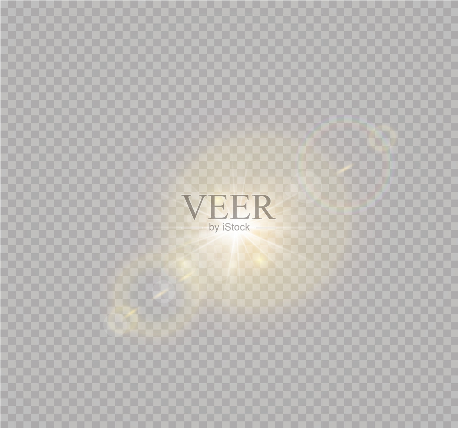 阳光镜头特殊闪光效果阳光。插画图片素材