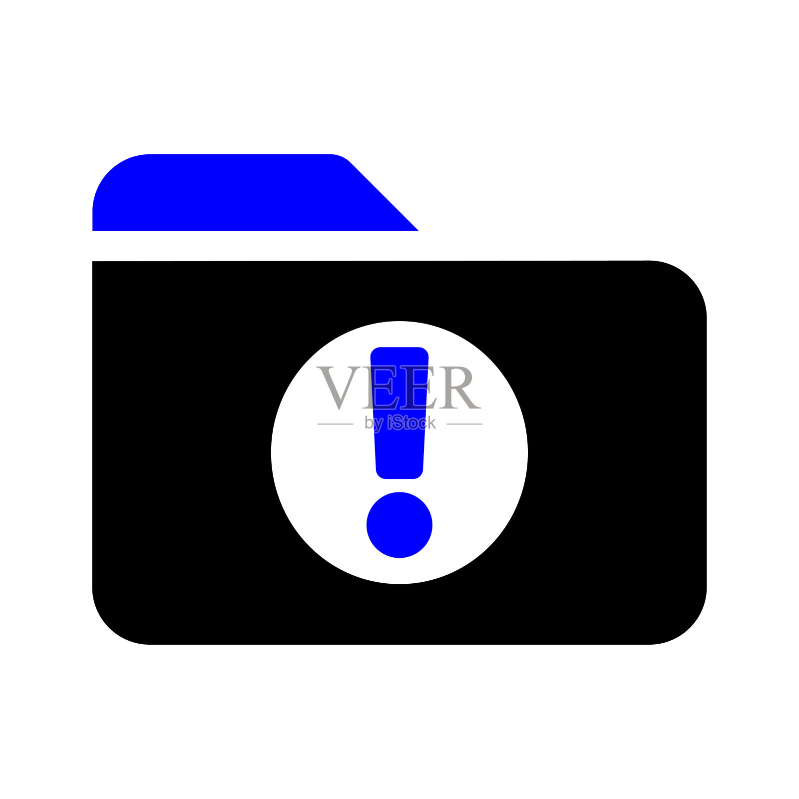 警告文件夹图标插画图片素材