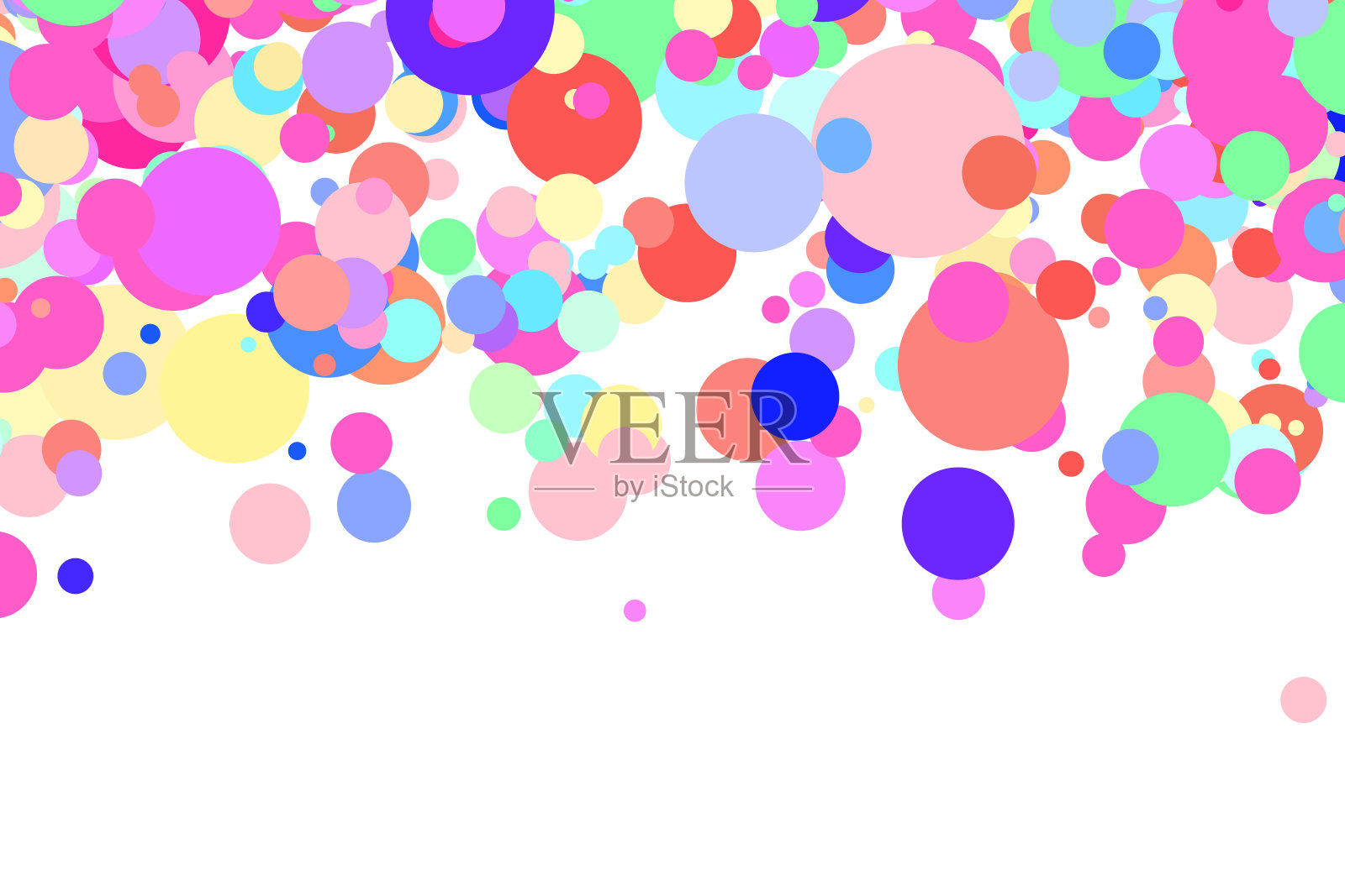 浅多色背景,彩色矢量纹理与圆形。横幅飞溅的效果。闪烁点抽象的插图与模糊的雨滴。网页的模式,横幅。本空间插画图片素材