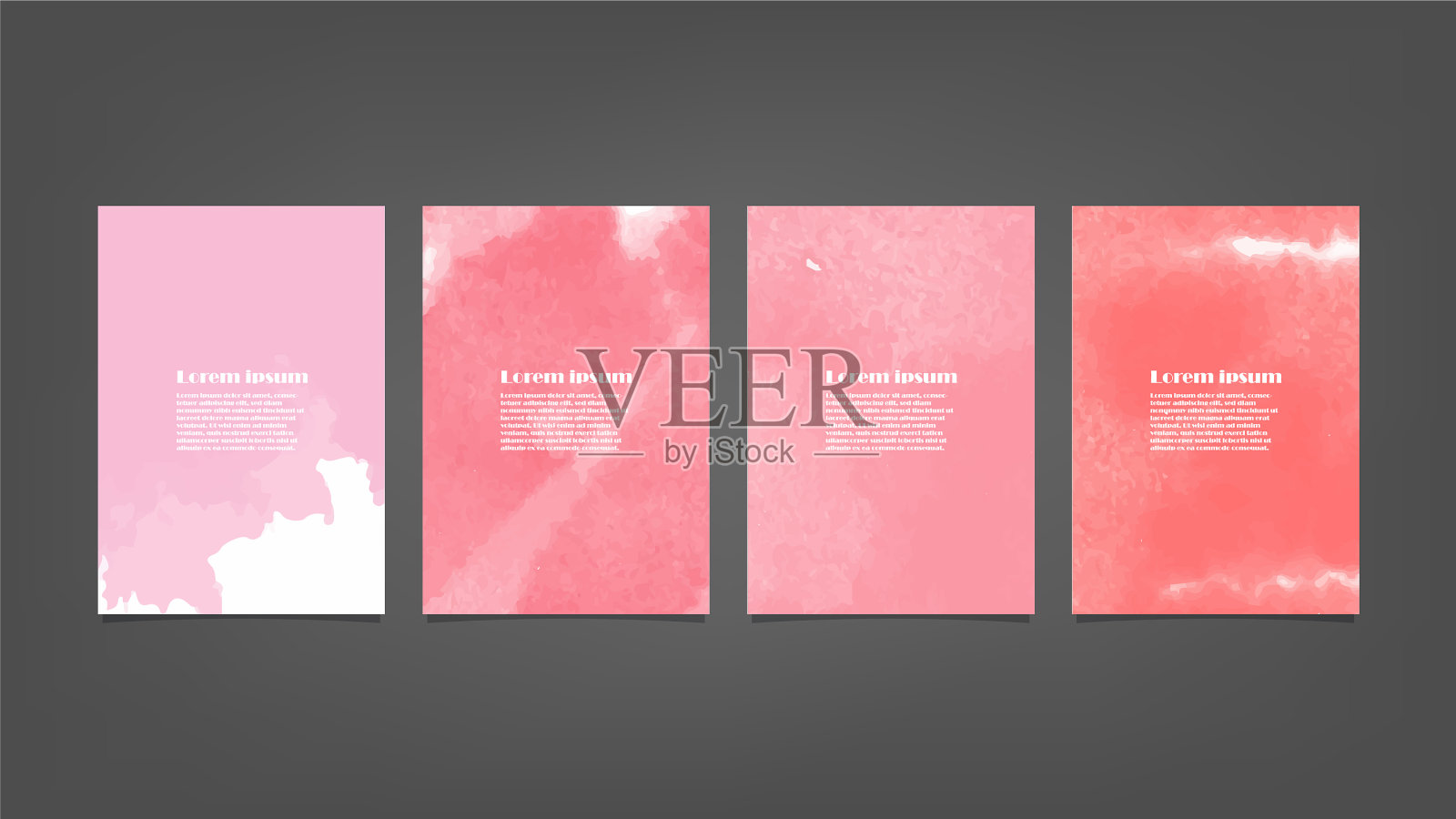 为海报设置粉红色水彩背景插画图片素材