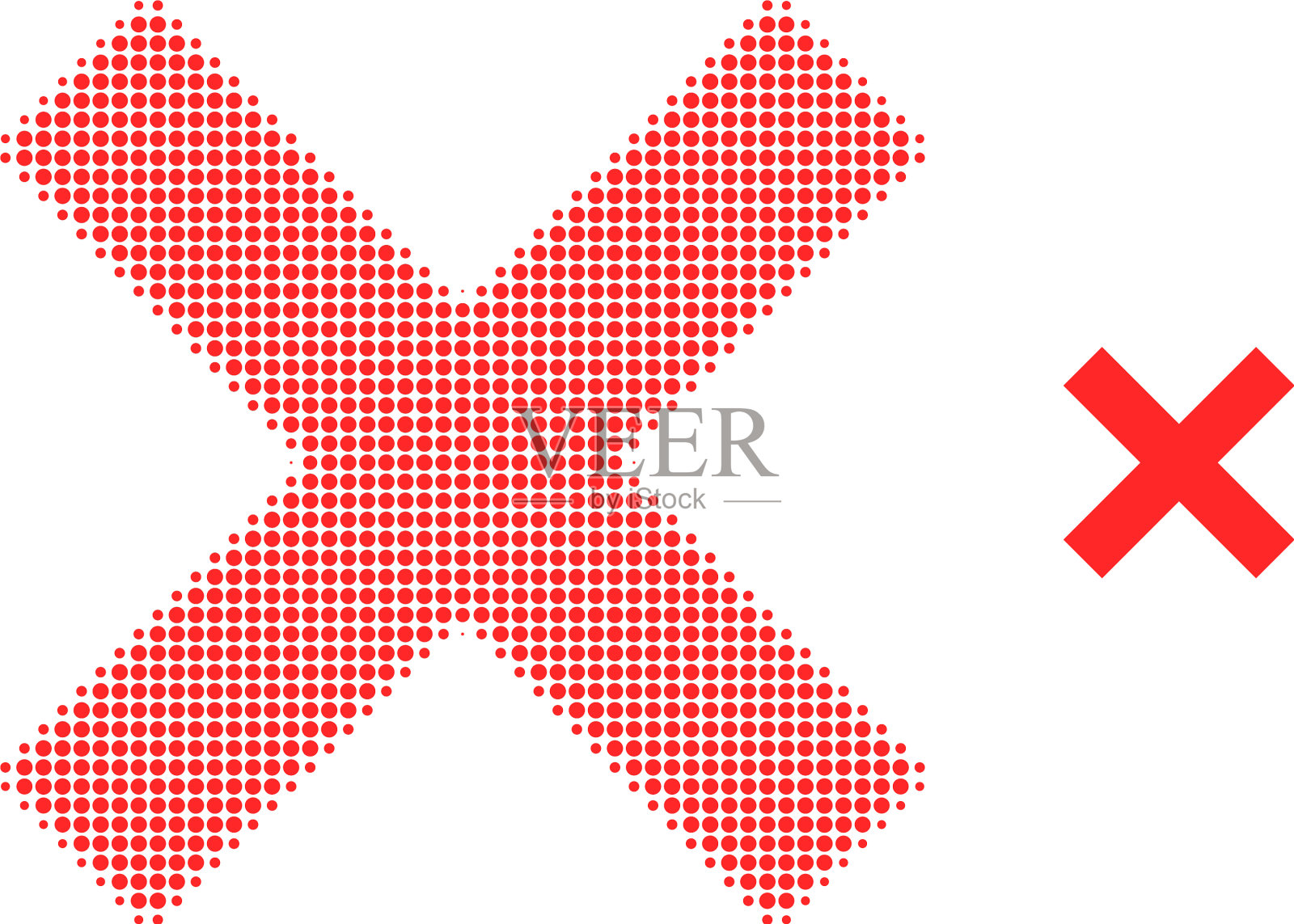 拒绝交叉半色调点图标图标素材