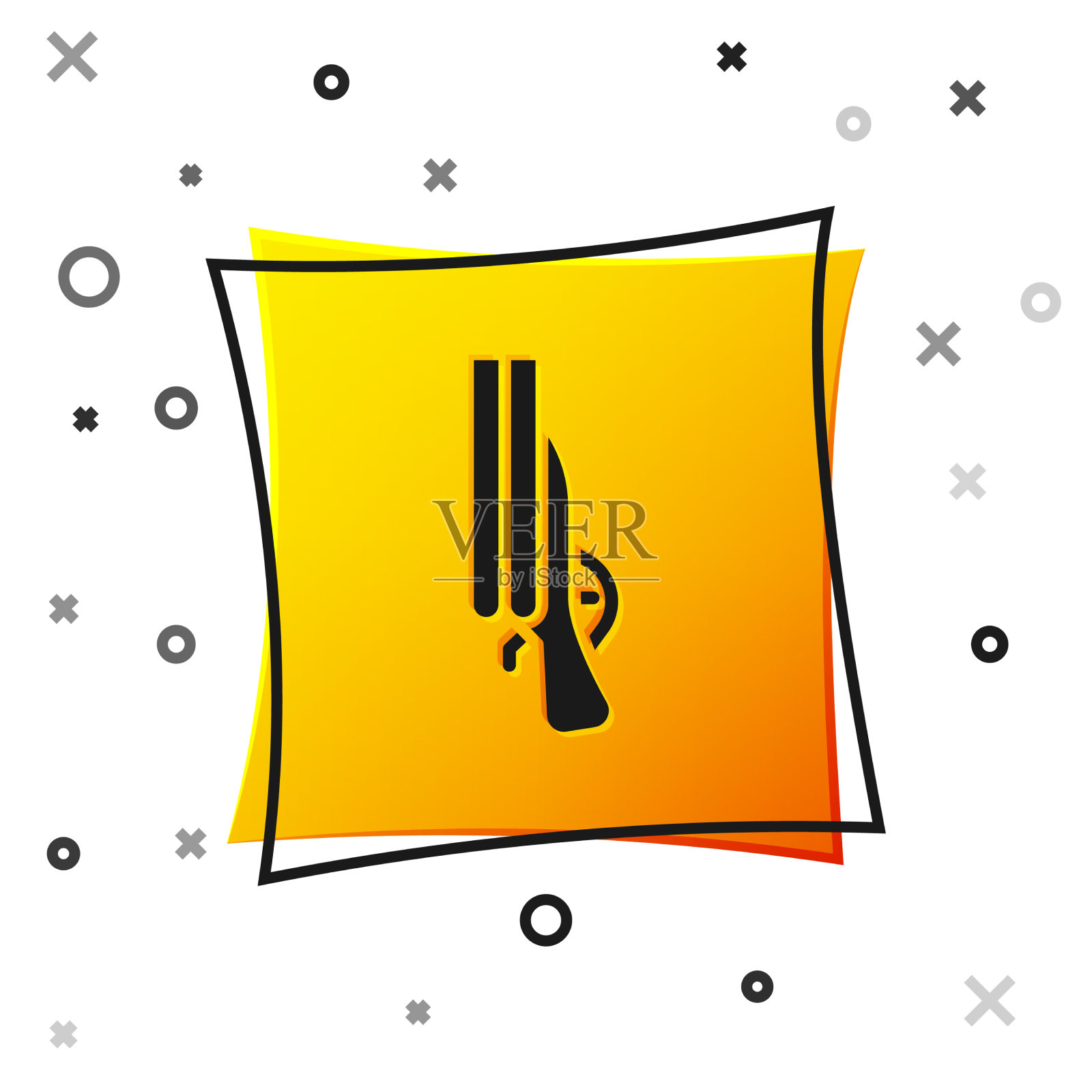 黑色散弹枪图标孤立在白色背景图标素材