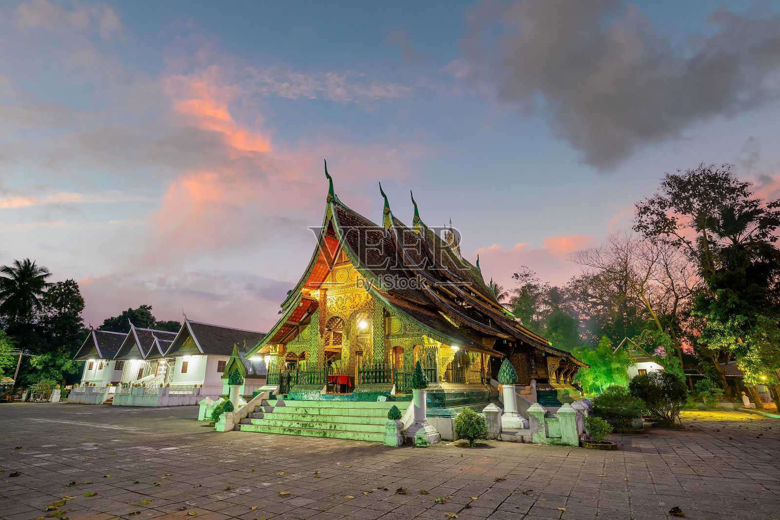 琅勃拉邦的江桐寺世界遗产照片摄影图片