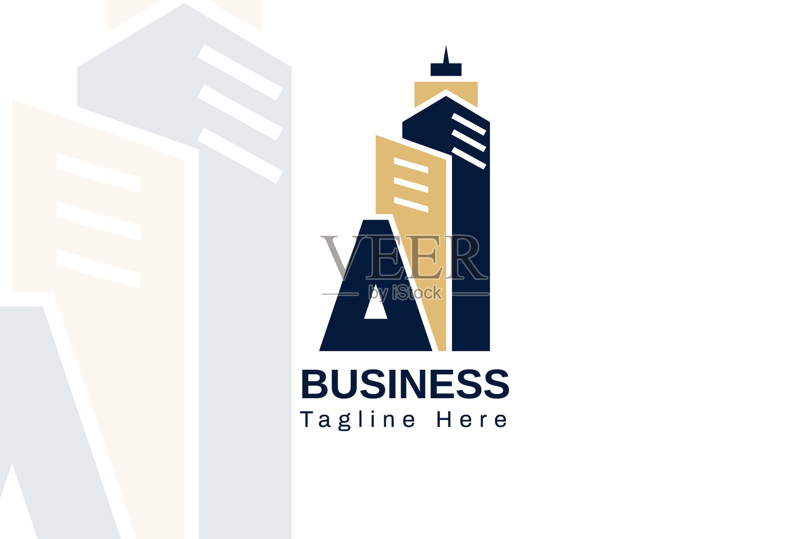 一种类型的城市标识概念插画图片素材