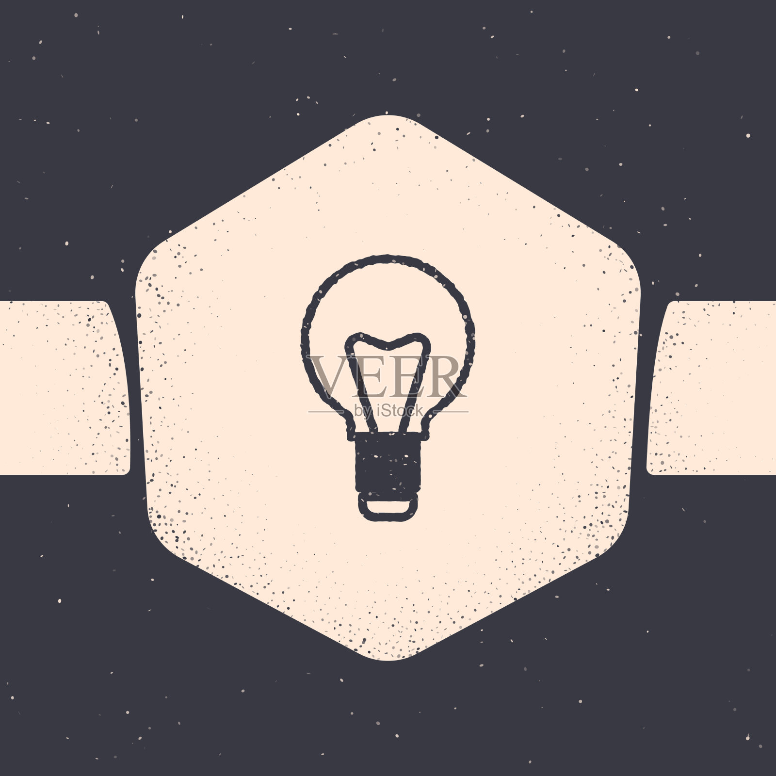 带有概念图标的垃圾灯泡插画图片素材