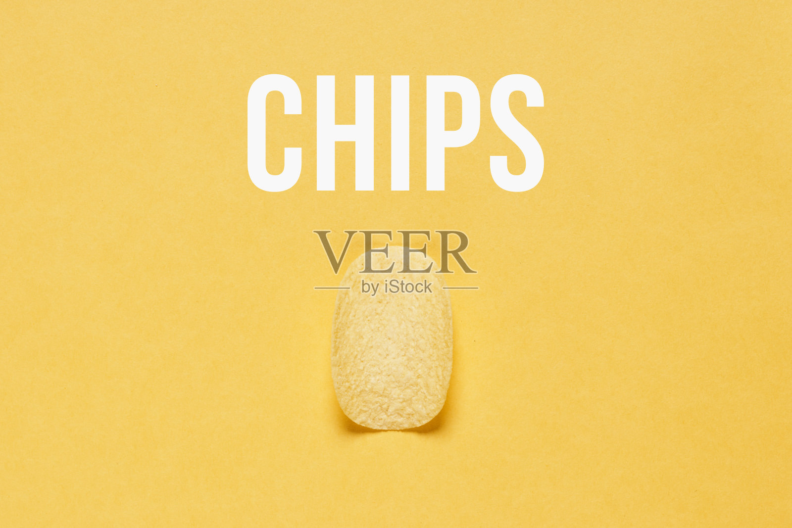 一个黄色的薯片照片摄影图片