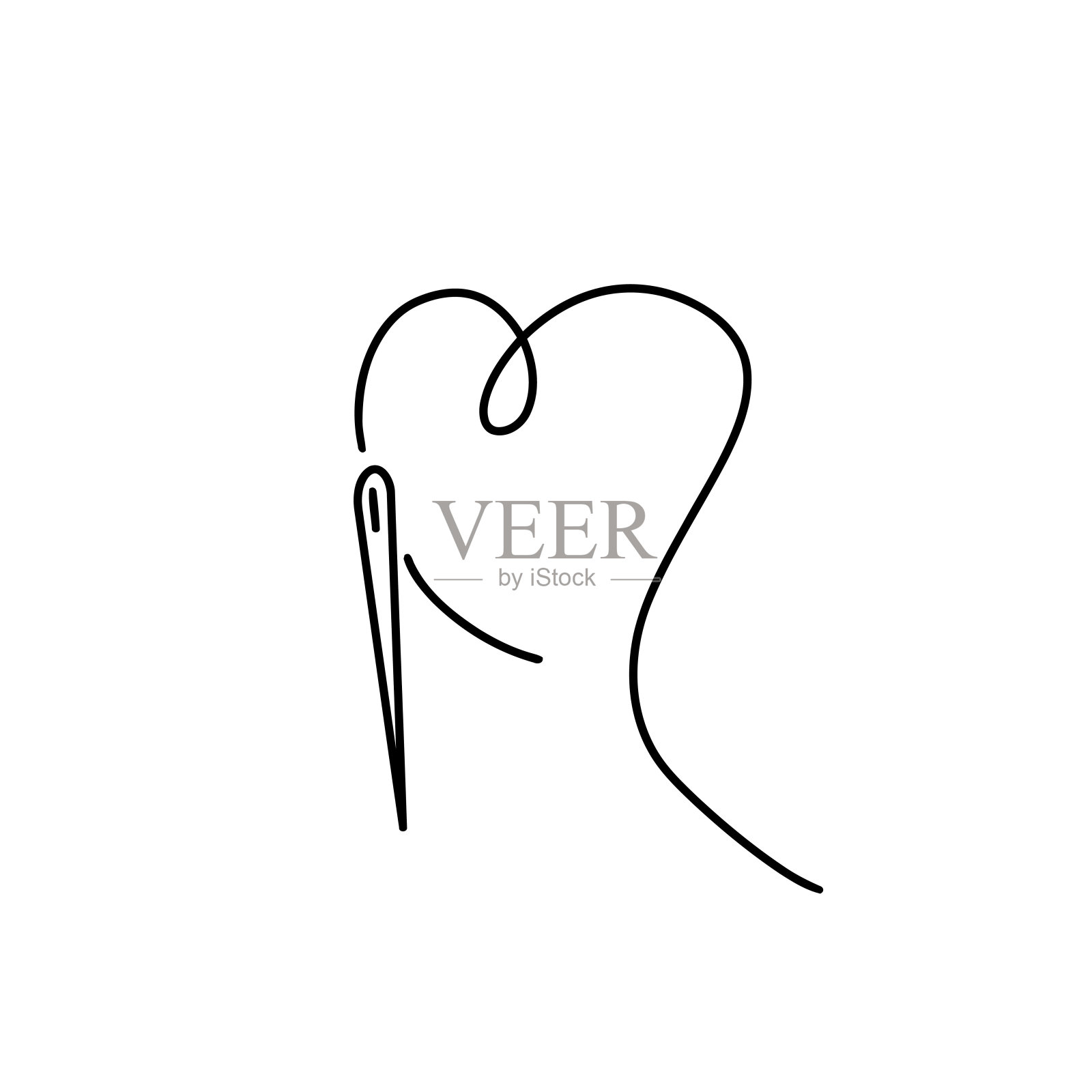 用爱。手绘彩色向量集。插画图片素材