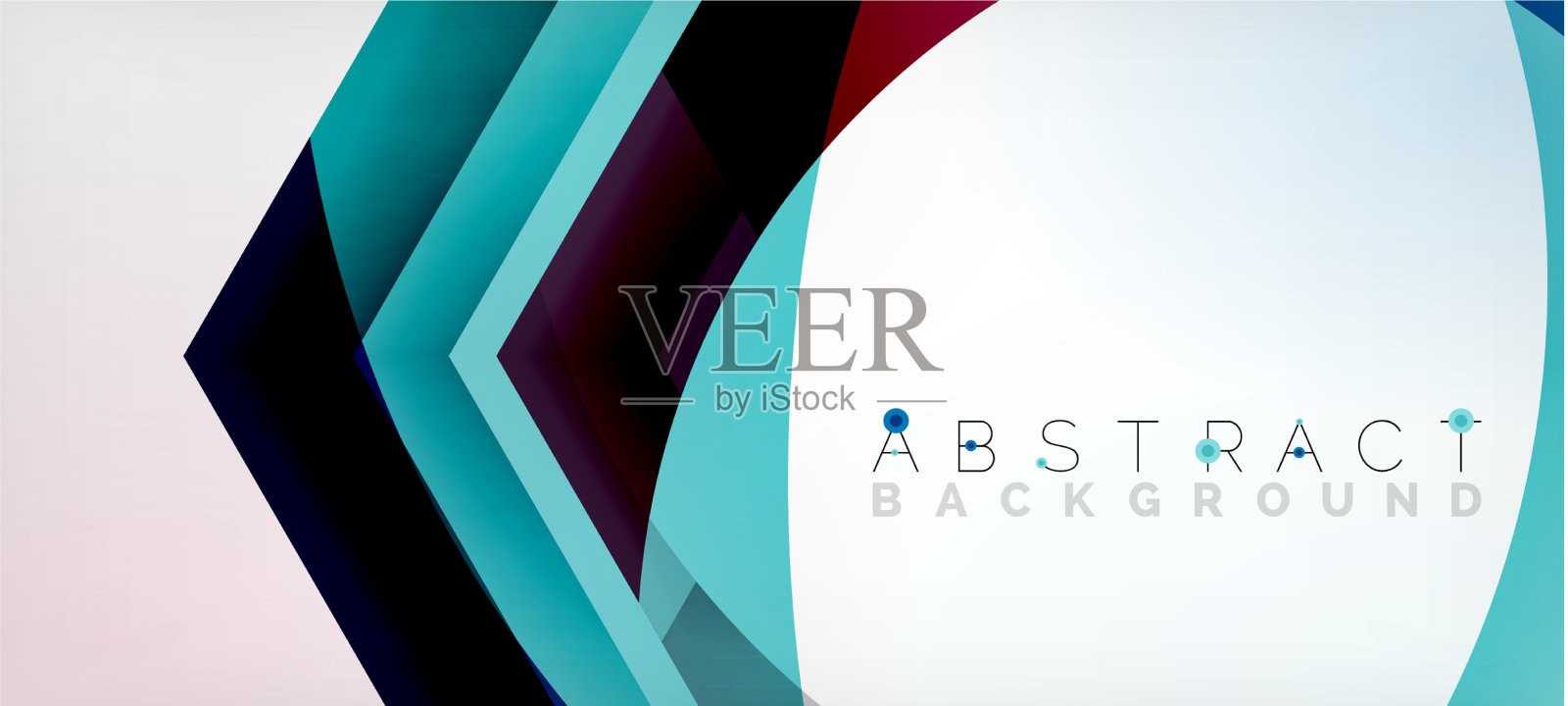 彩色六边形几何抽象插画图片素材