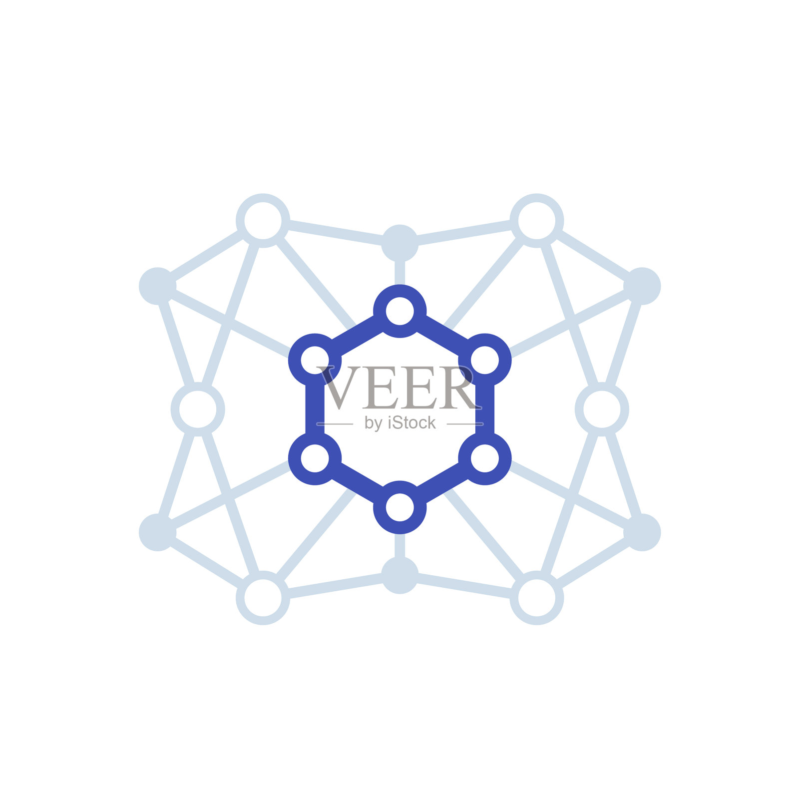 石墨烯材料图标上的白色设计元素图片