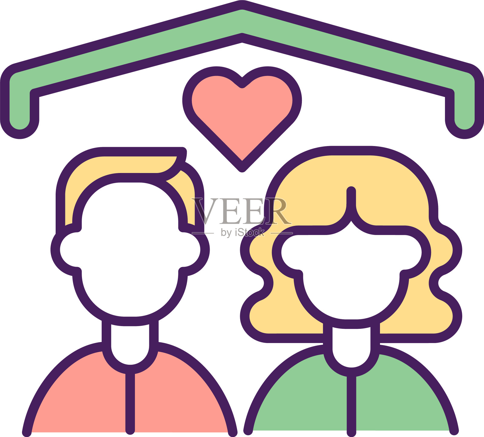 家庭爱RGB颜色图标设计元素图片