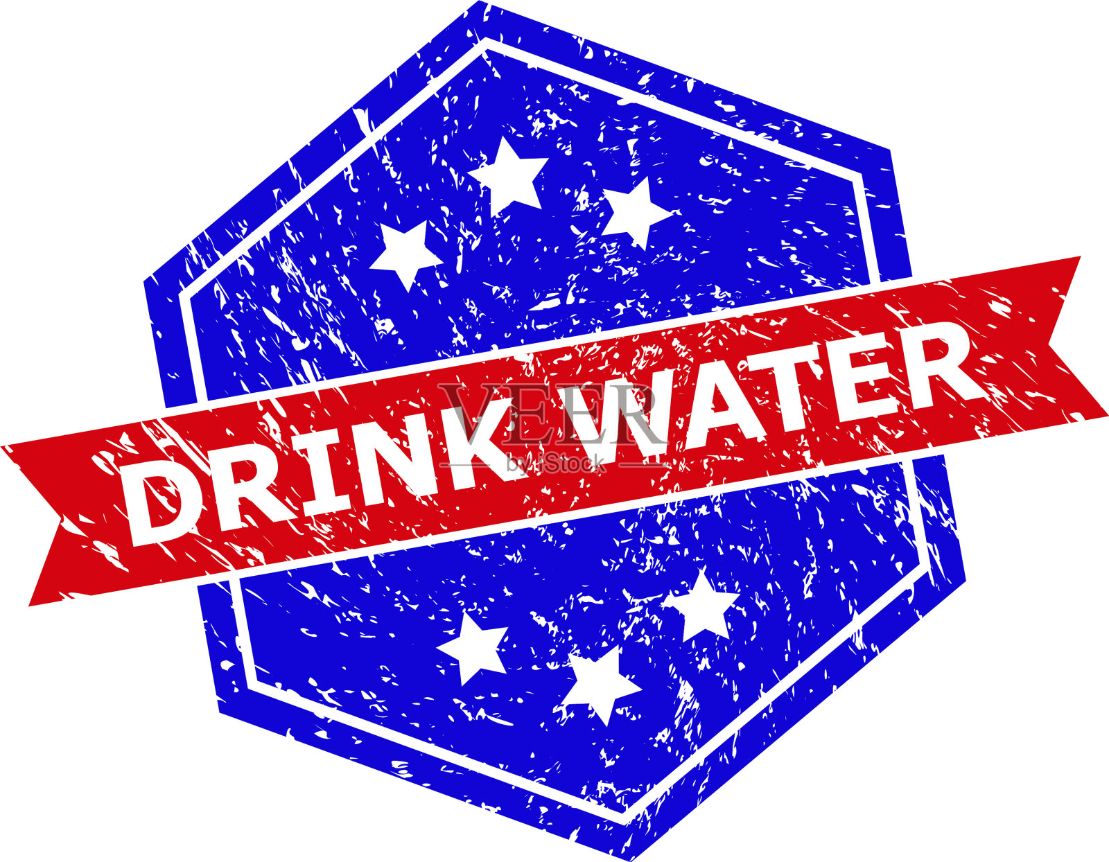 六角形双色饮料水封具腐蚀插画图片素材