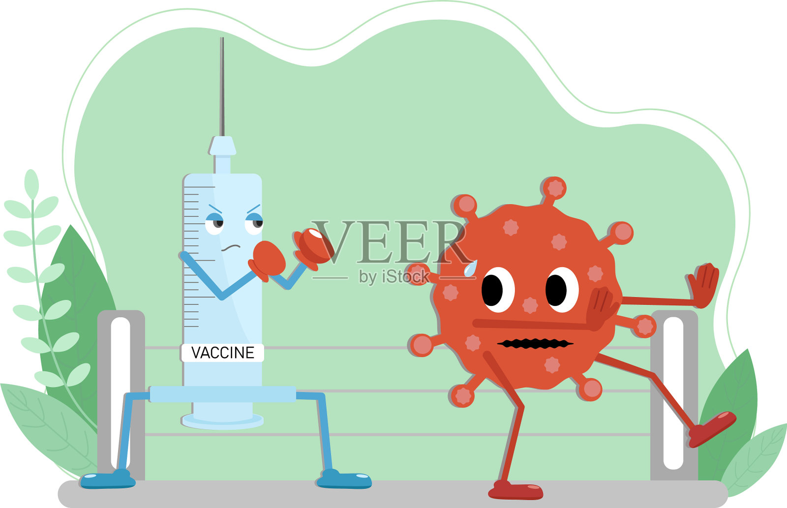 冠状病毒疫苗设计元素图片