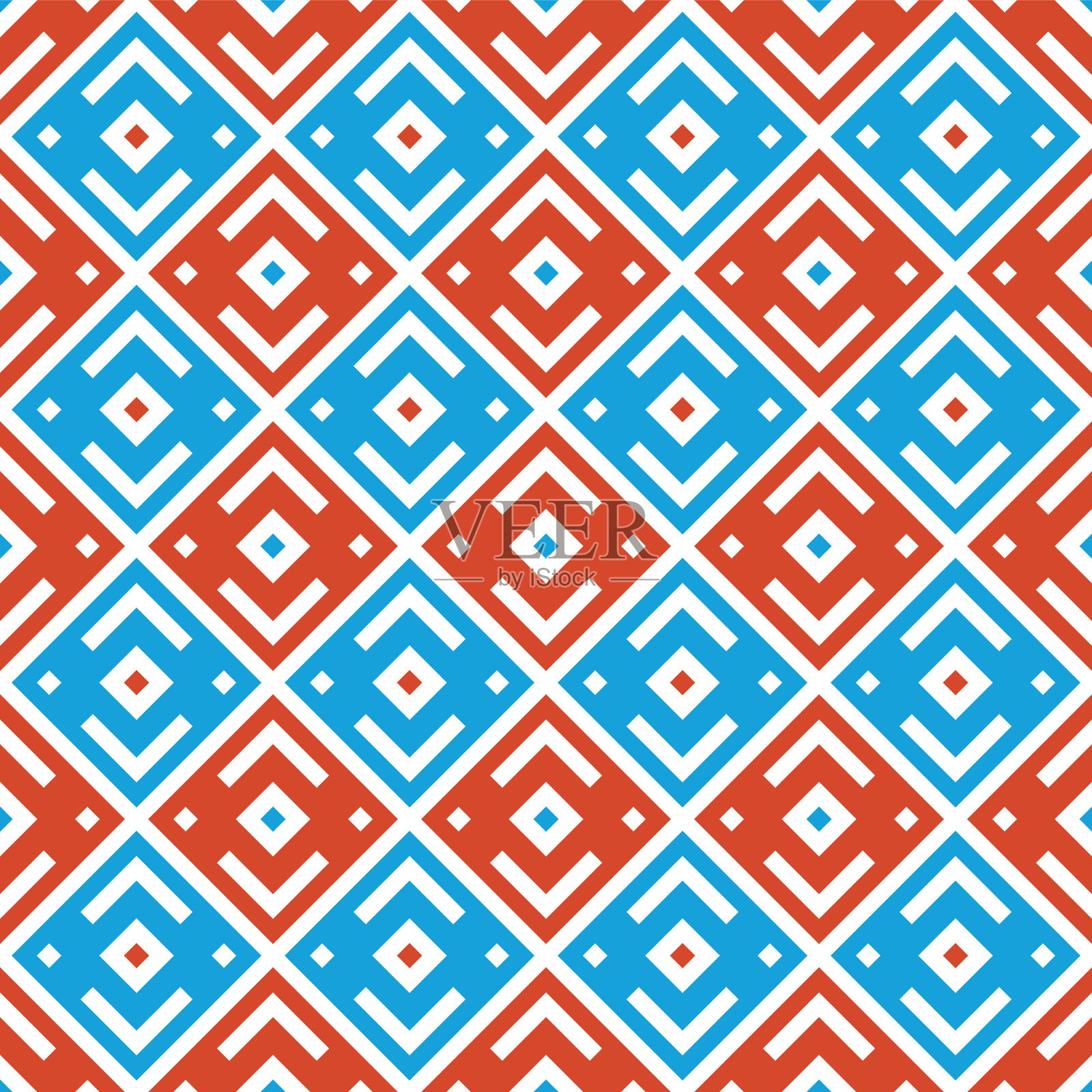 抽象几何无缝菱形图案插画图片素材