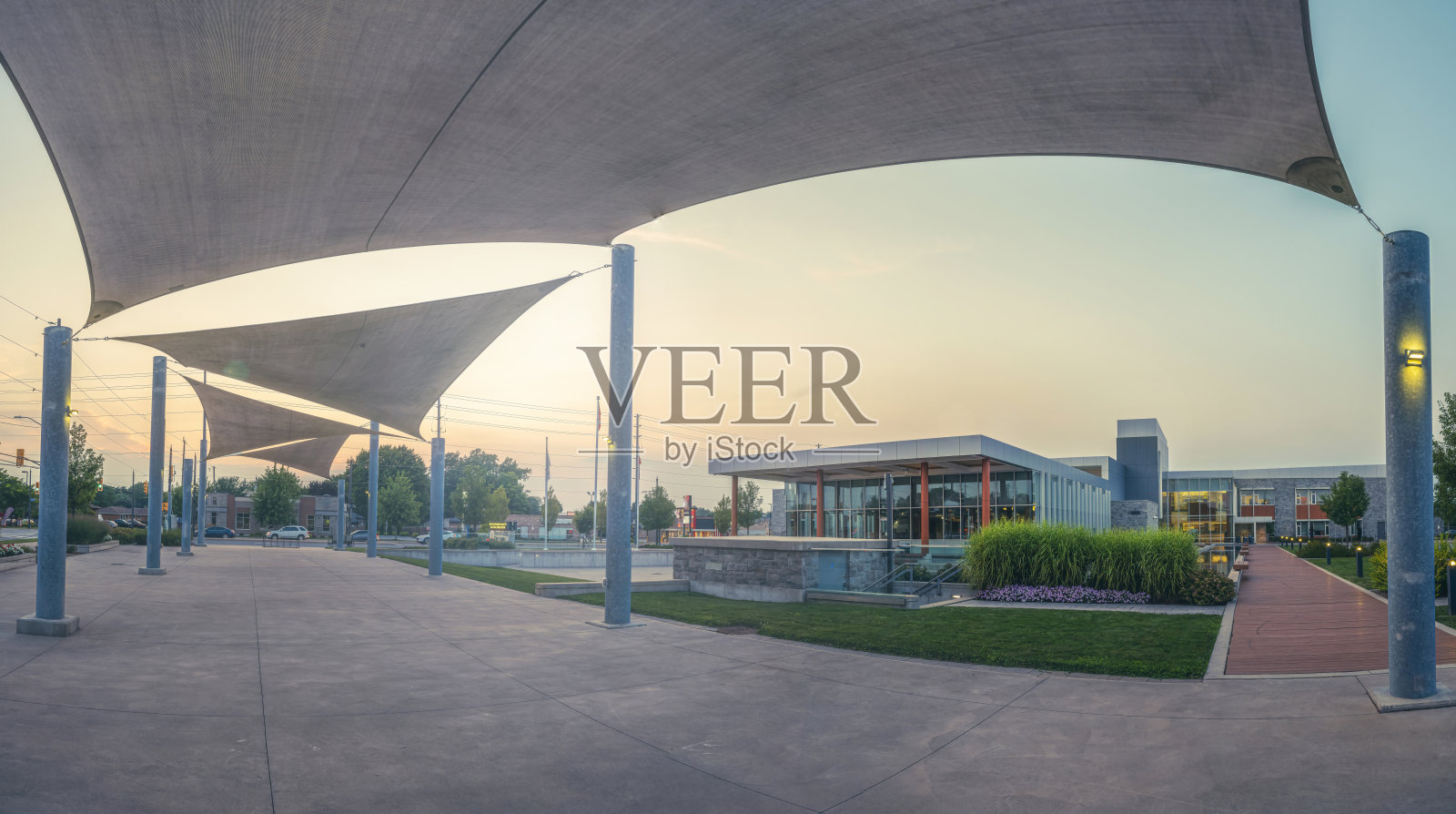 安大略省,拉萨尔-市政厅照片摄影图片