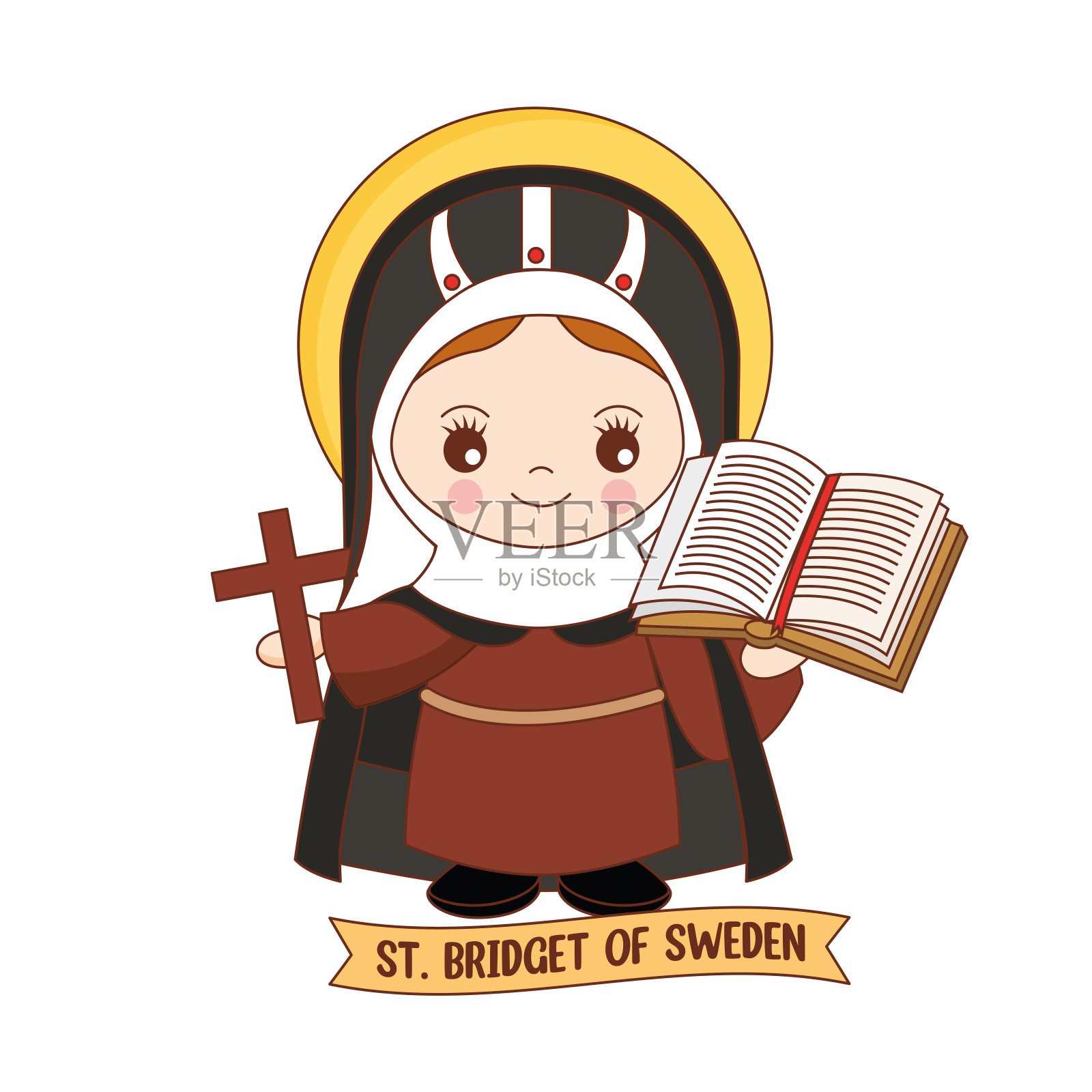 瑞典的圣布里吉特插画图片素材