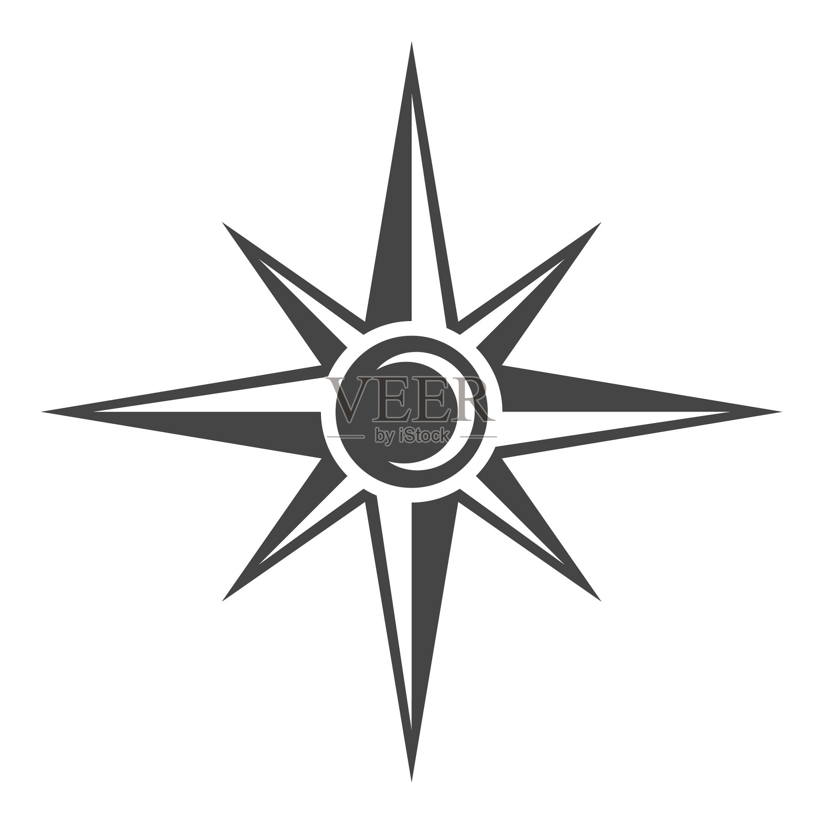 单色简单的玫瑰风图标平图标素材