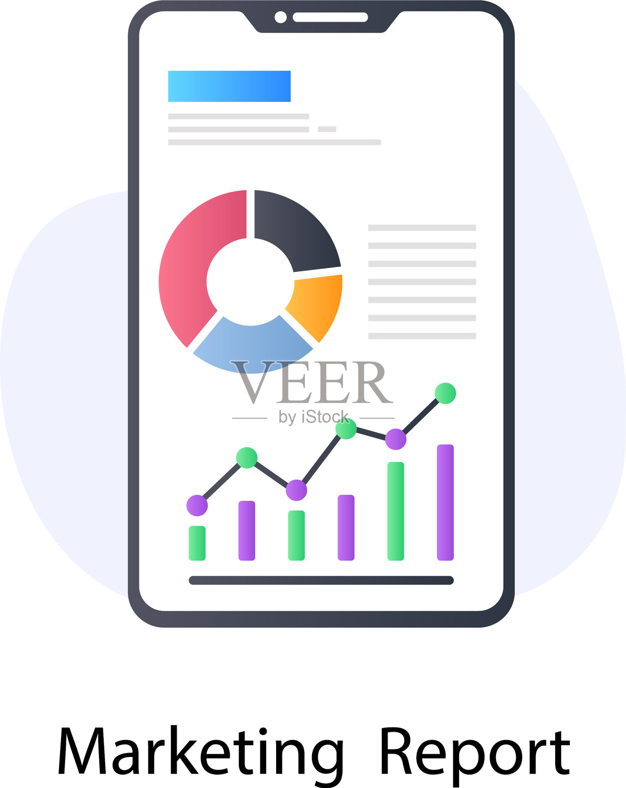 市场营销报告插画图片素材