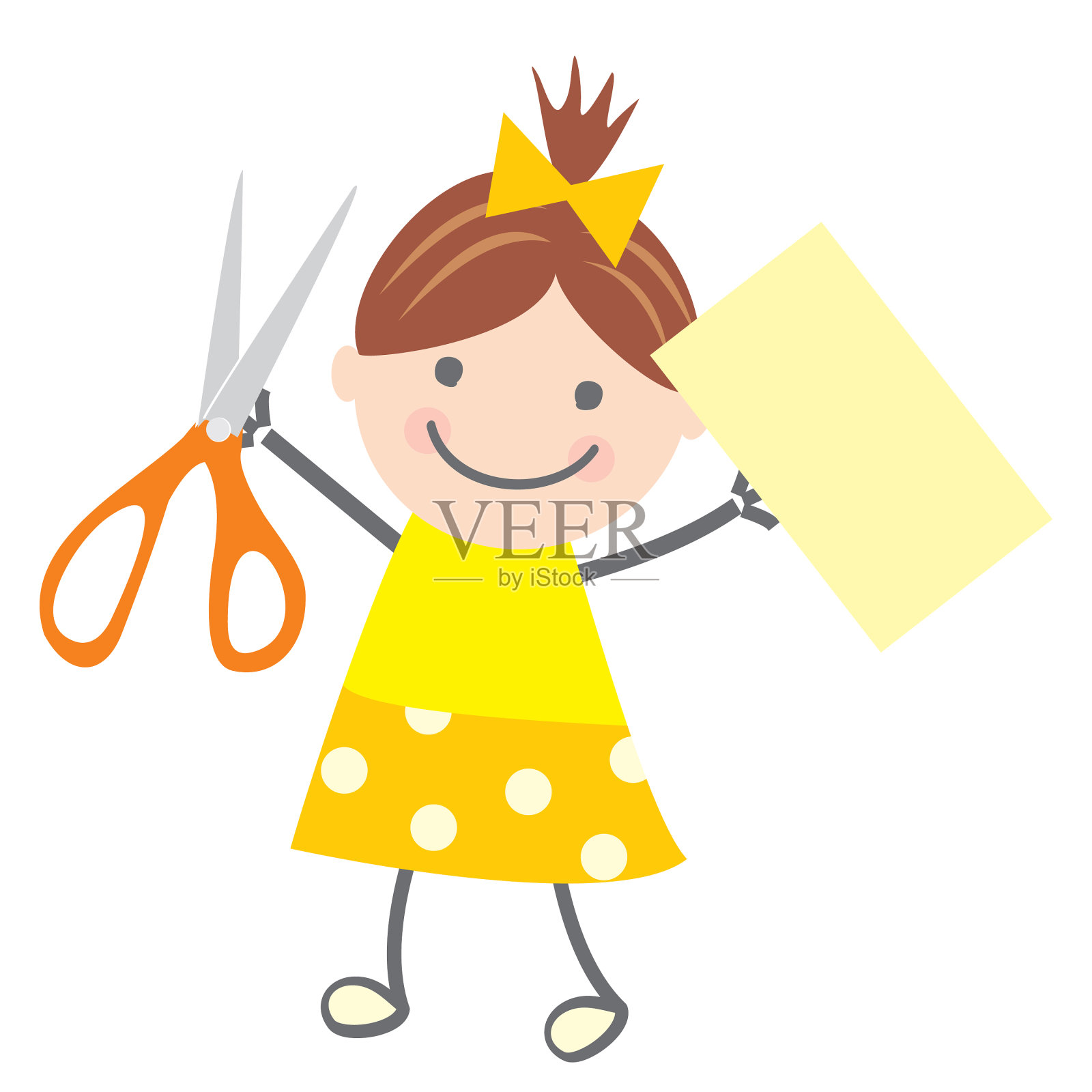 女孩的性格插画图片素材