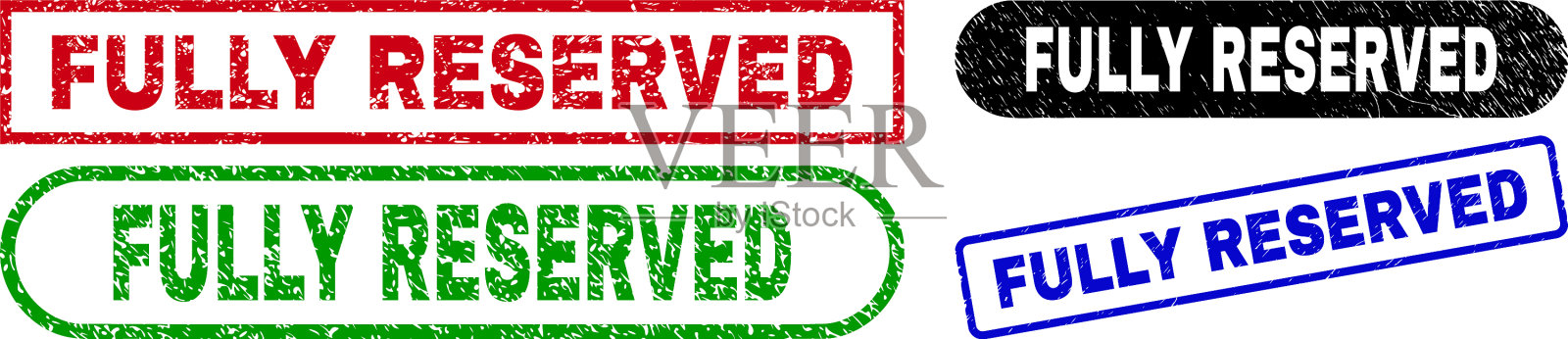 完全保留的矩形水印与不洁插画图片素材