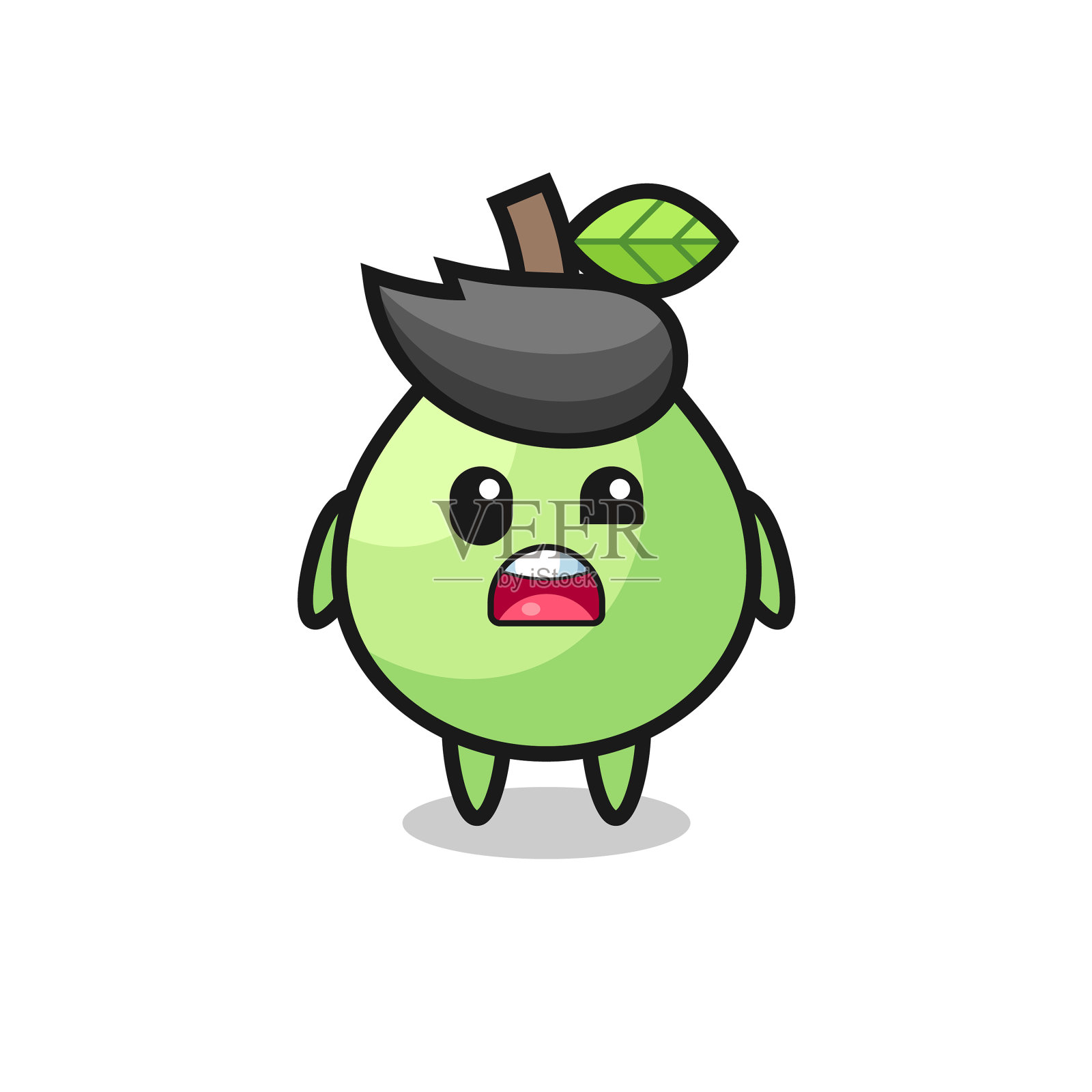 吓脸可爱的番石榴吉祥物设计元素图片