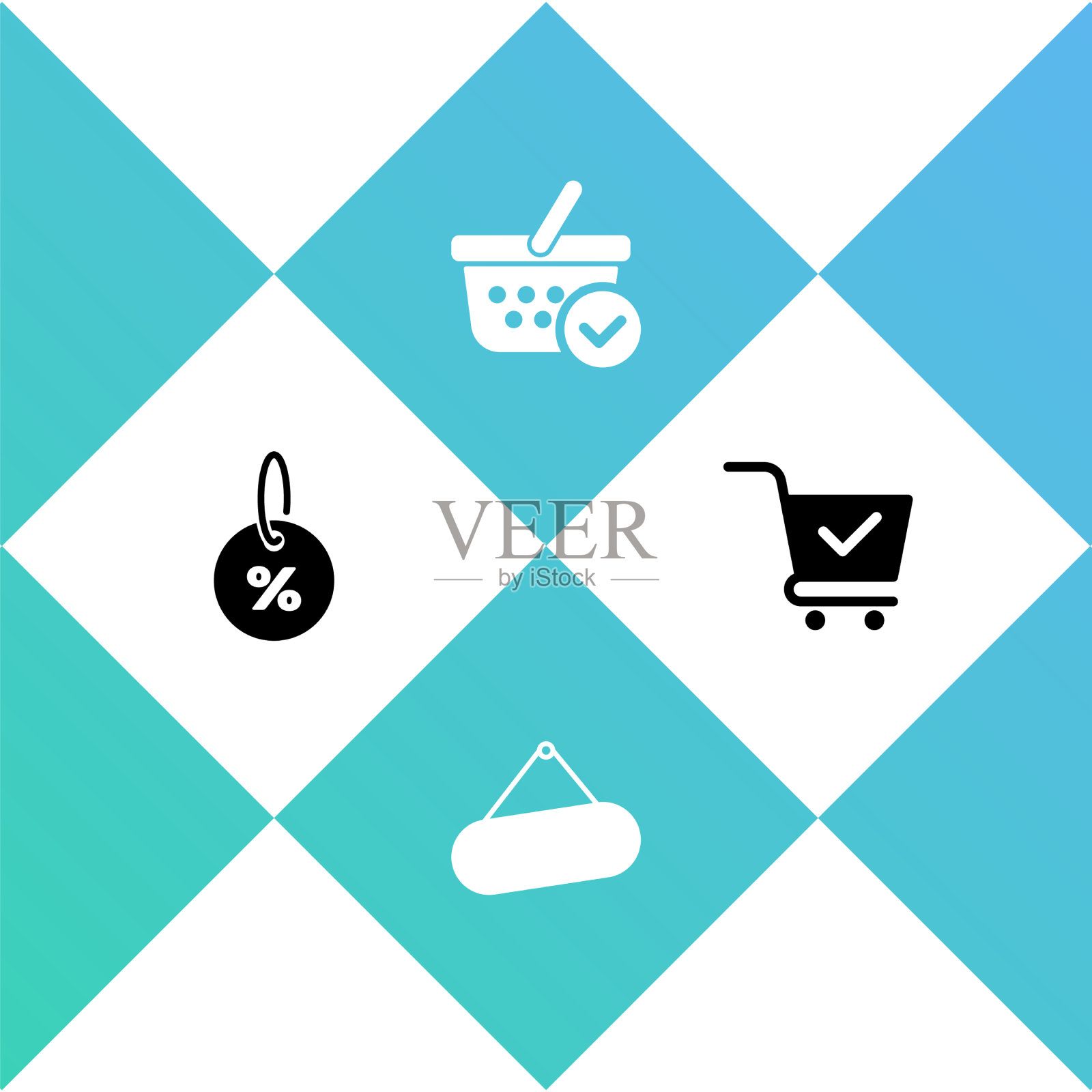 设置折扣百分比标签挂招牌图标素材