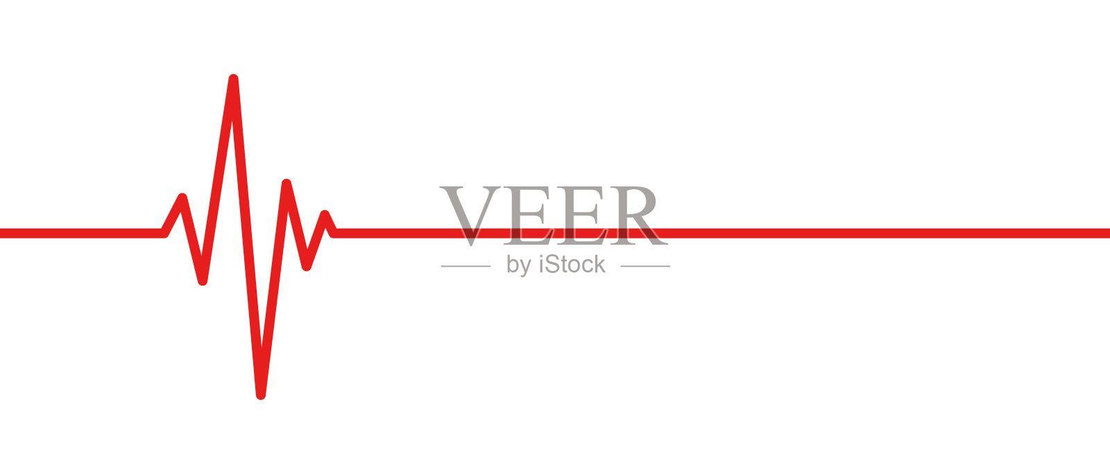 红色心跳矢量图插画图片素材