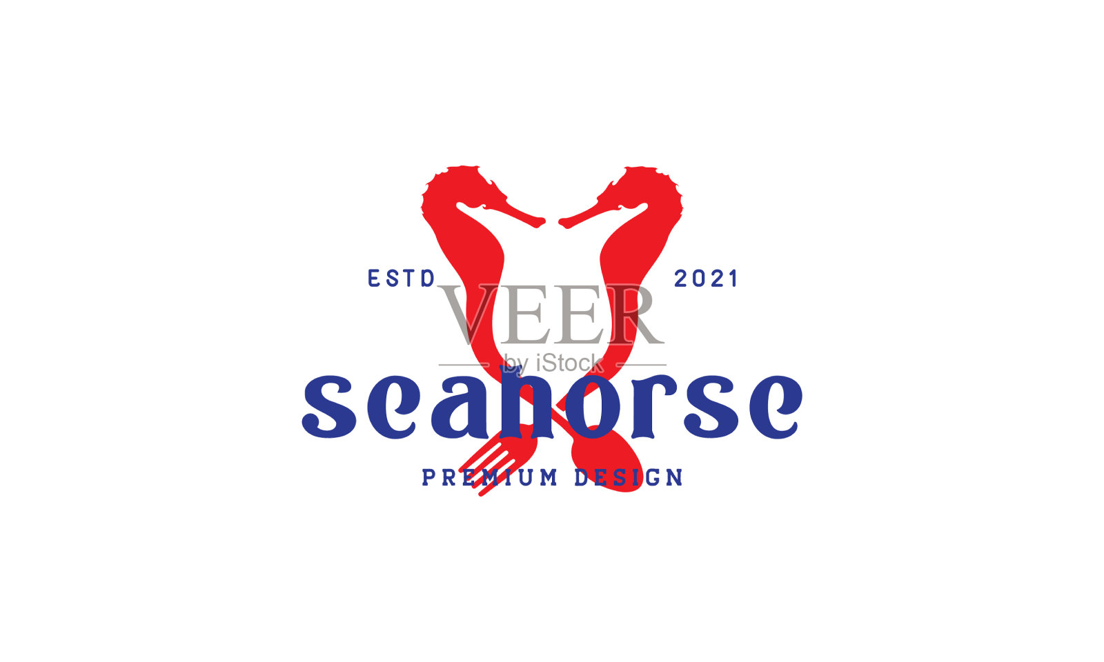 海马海鲜餐厅标志符号图标设计元素图片