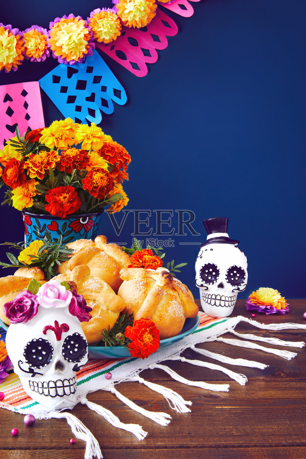 亡灵节,亡灵节庆祝背景照片摄影图片