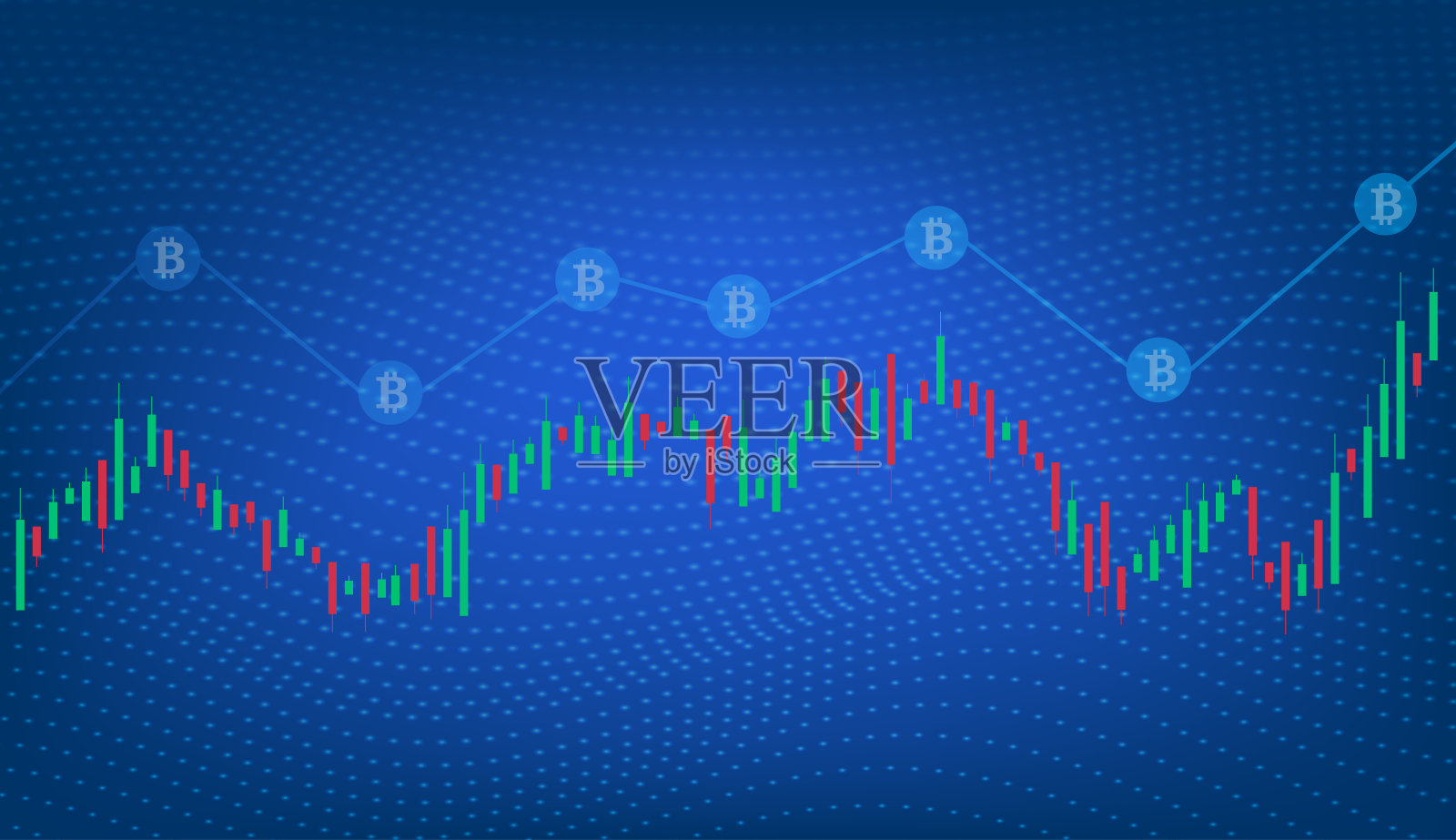 加密货币上涨,比特币市场,货币市场,股票市场矢量股票。插画图片素材