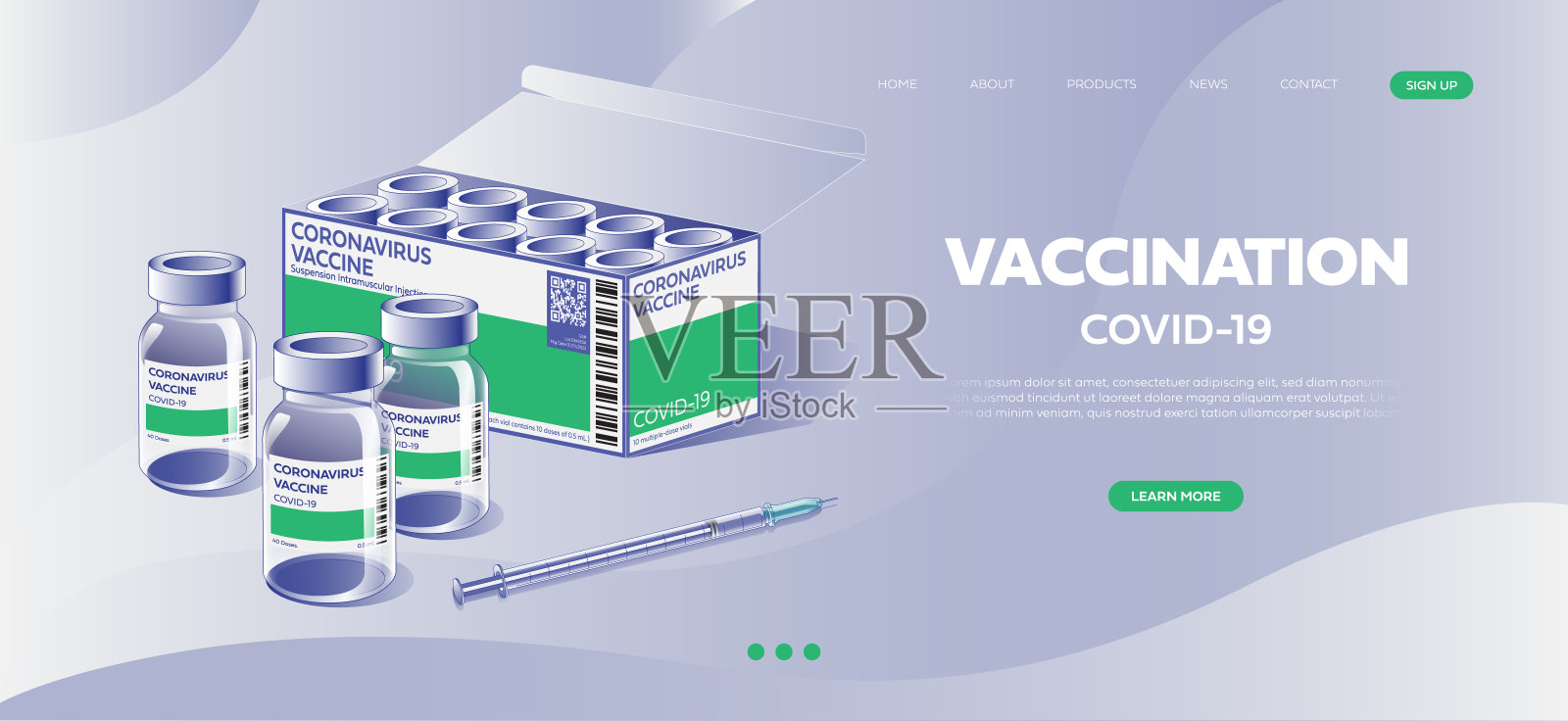 Covid-19疫苗插画图片素材