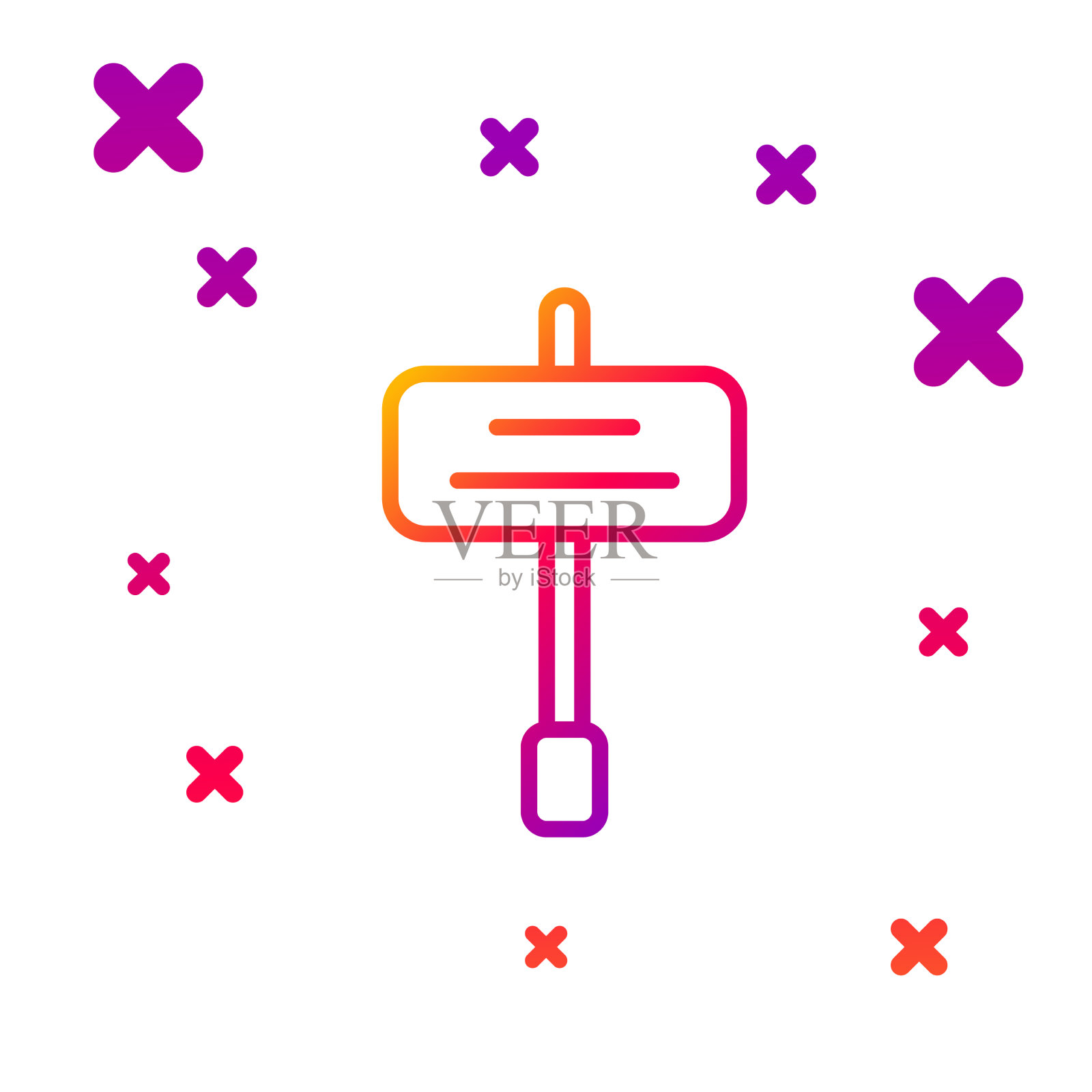 彩色线道路交通标志路标图标图标素材