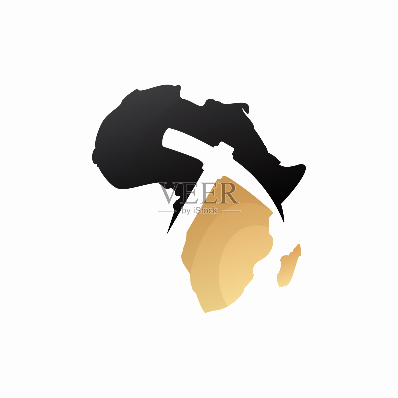 非洲矿业符号模板设计插画图片素材