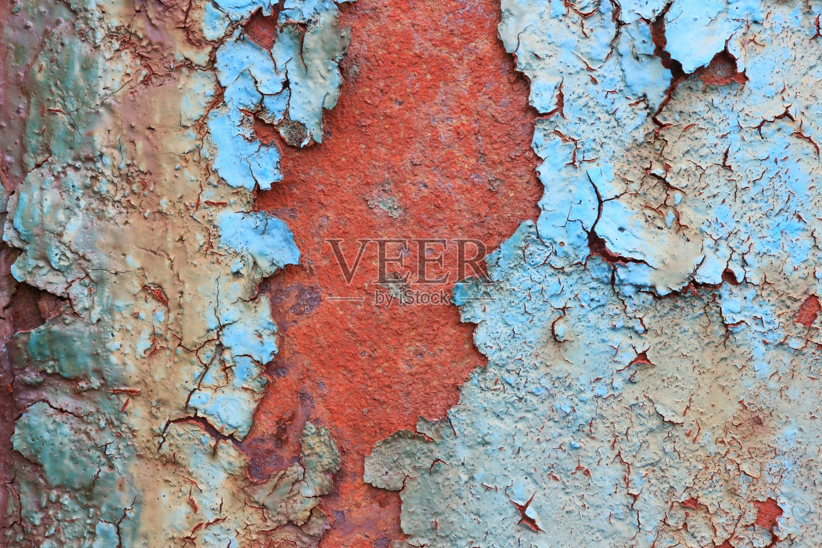 在金属表面剥落彩色层照片摄影图片