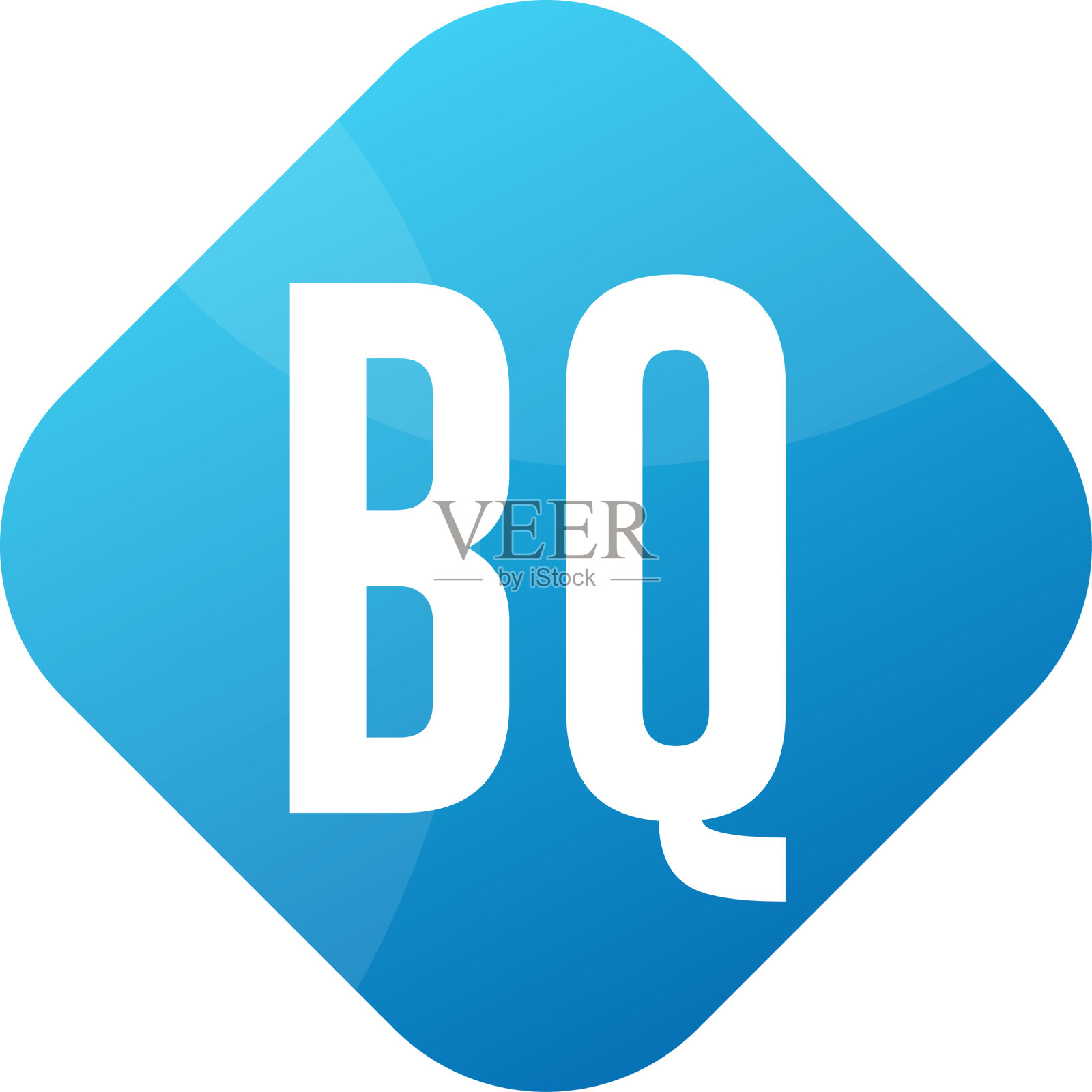 Bq字母标识设计风格简约设计元素图片