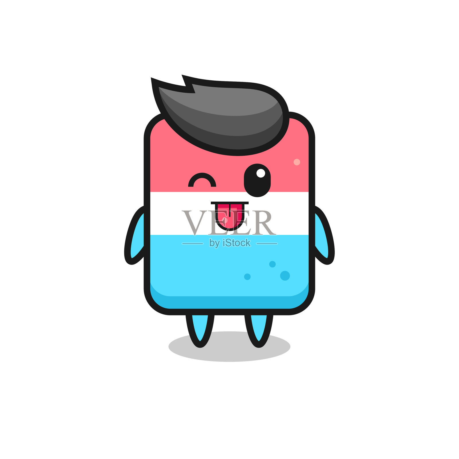 可爱的橡皮人物在甜蜜的表情设计元素图片