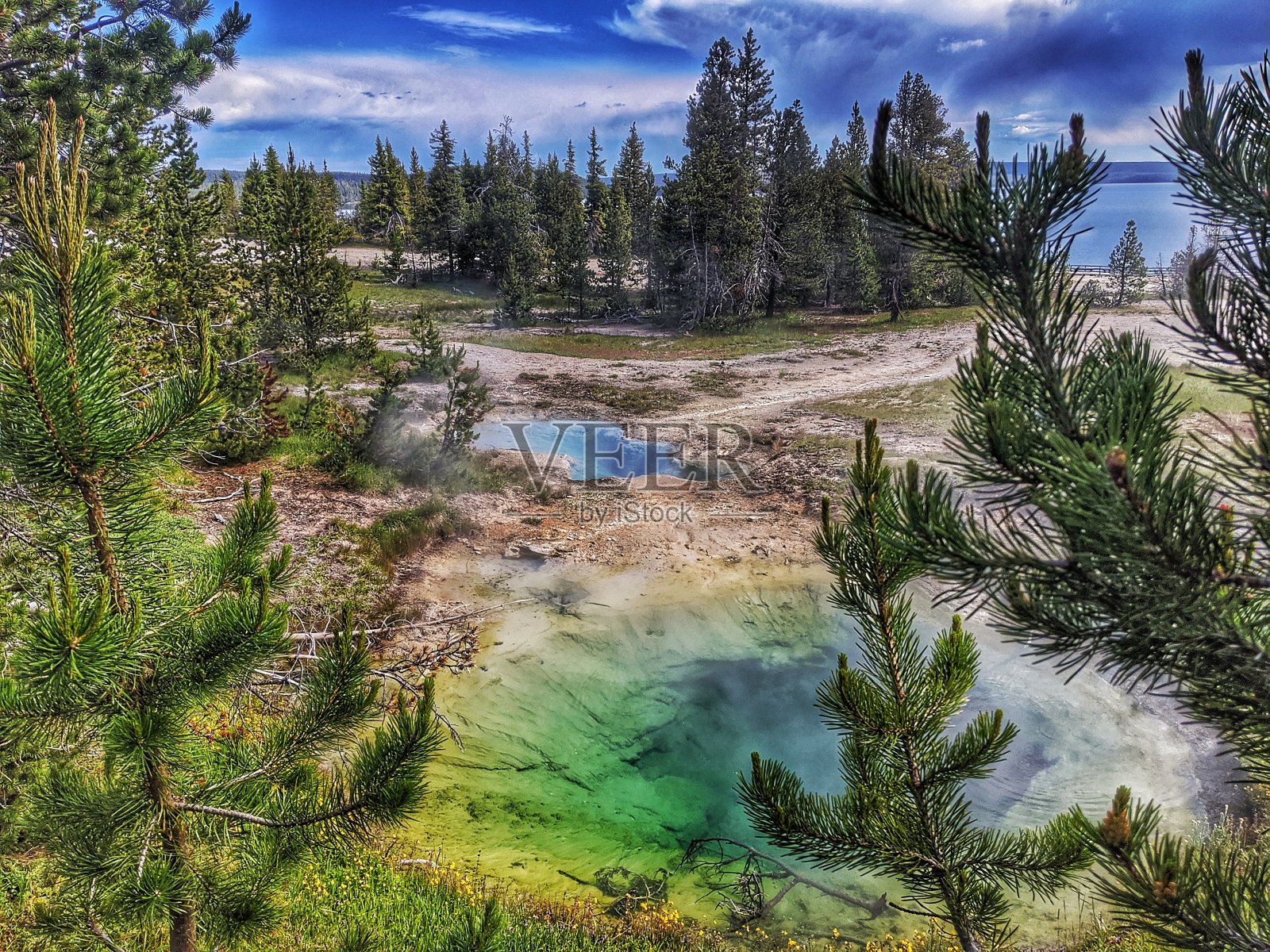 黄石公园的观点照片摄影图片