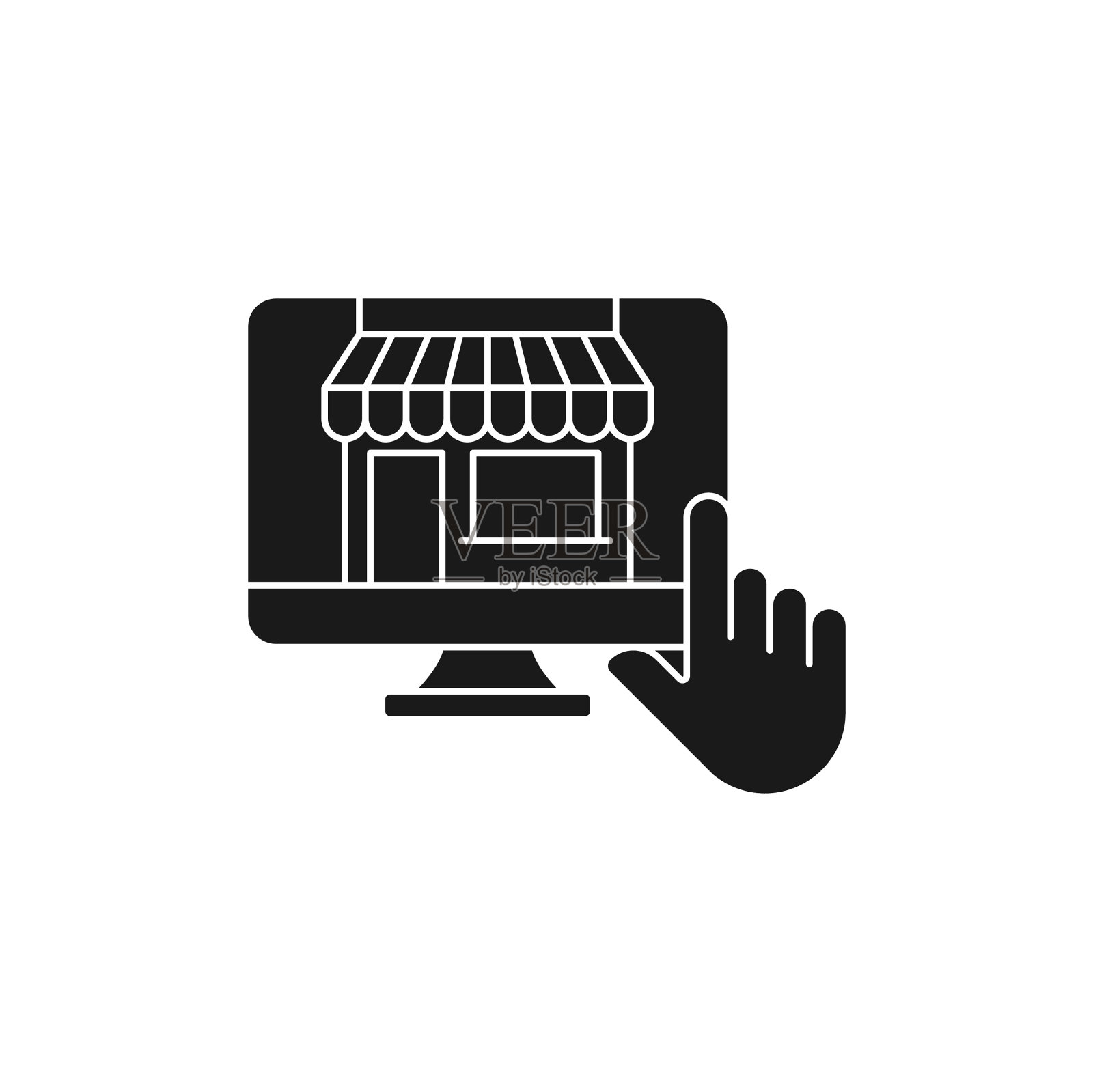 网上商店图标设计现代网上购物插画图片素材