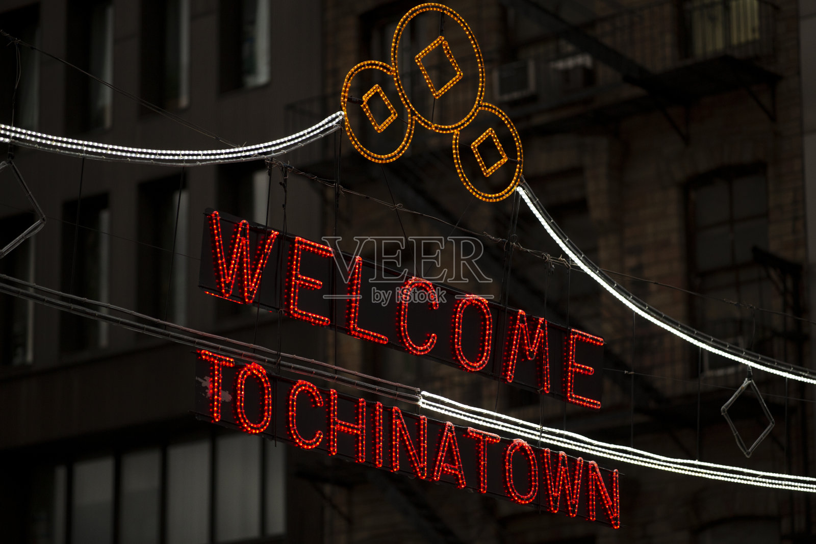 欢迎来到唐人街照片摄影图片