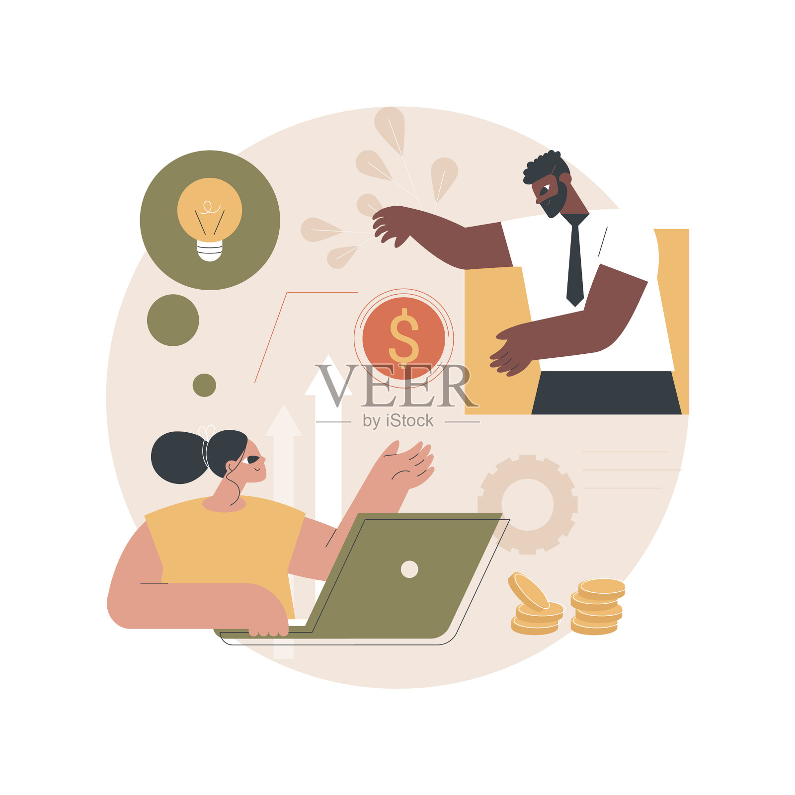 智力资本抽象概念设计元素图片