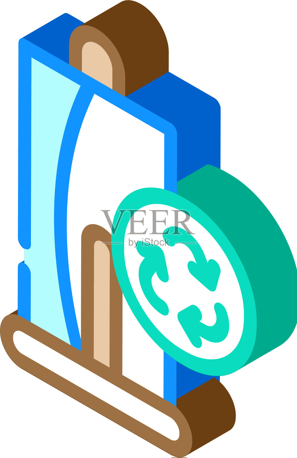 毛巾零浪费等距图标设计元素图片