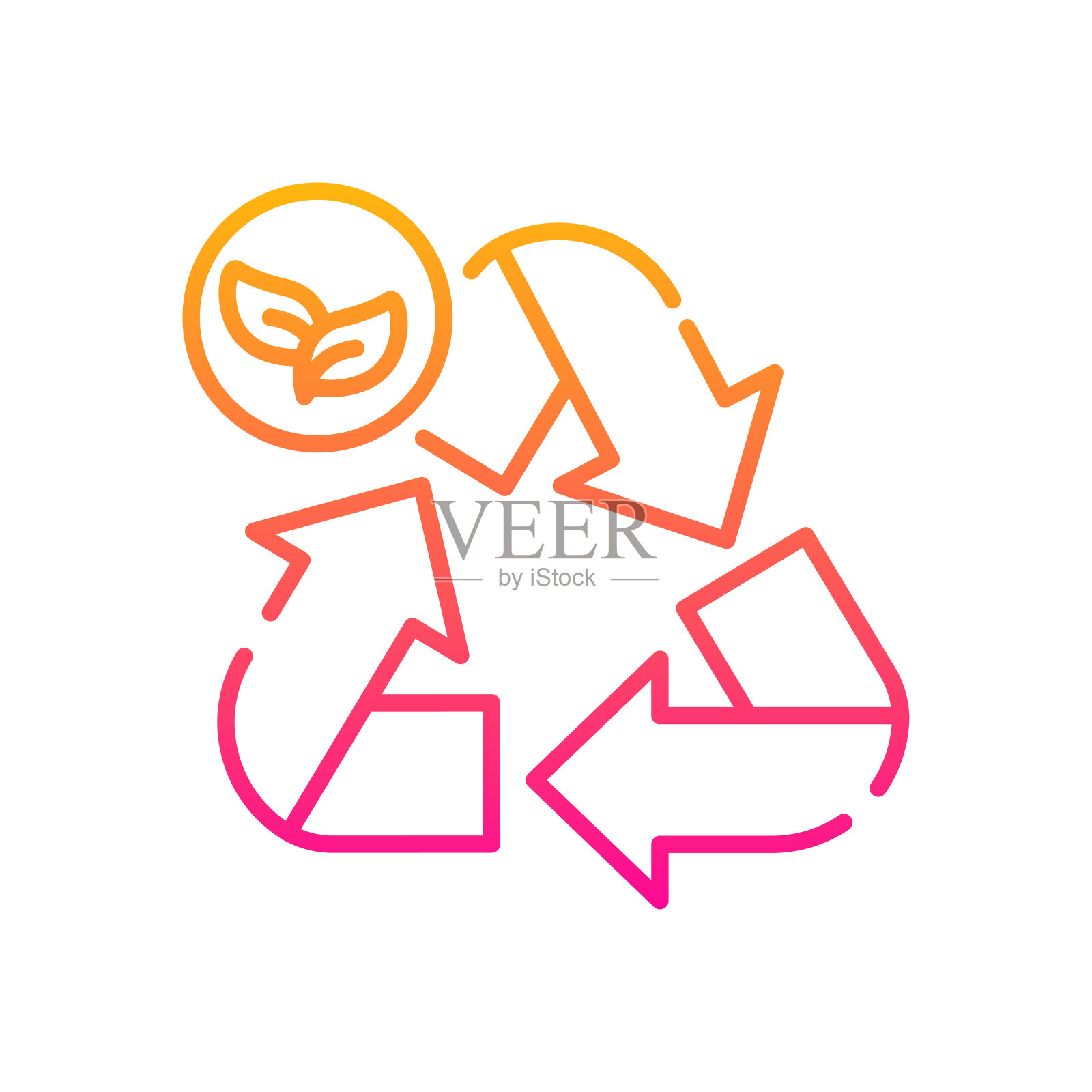 可回收的矢量渐变图标风格插图。EPS 10个文件插画图片素材