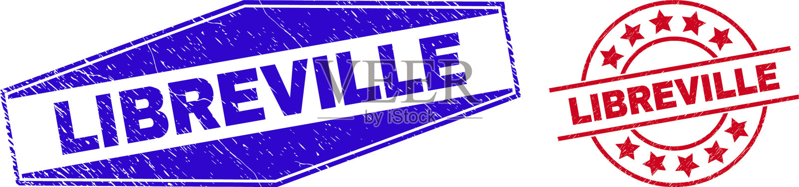 利伯维尔遇险印章密封圆圈和插画图片素材