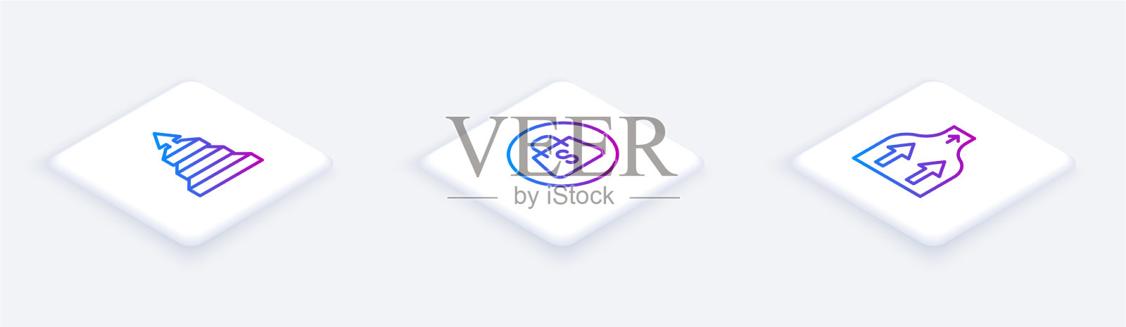 设置等距线金字塔图信息图图标素材