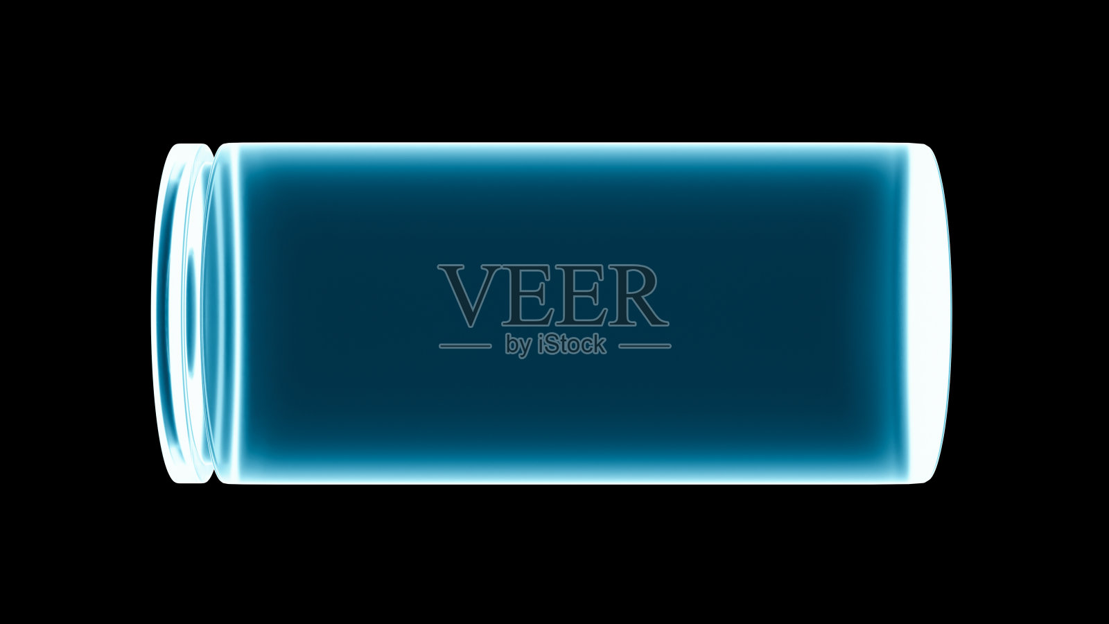 空3D电池插图黑色背景照片摄影图片