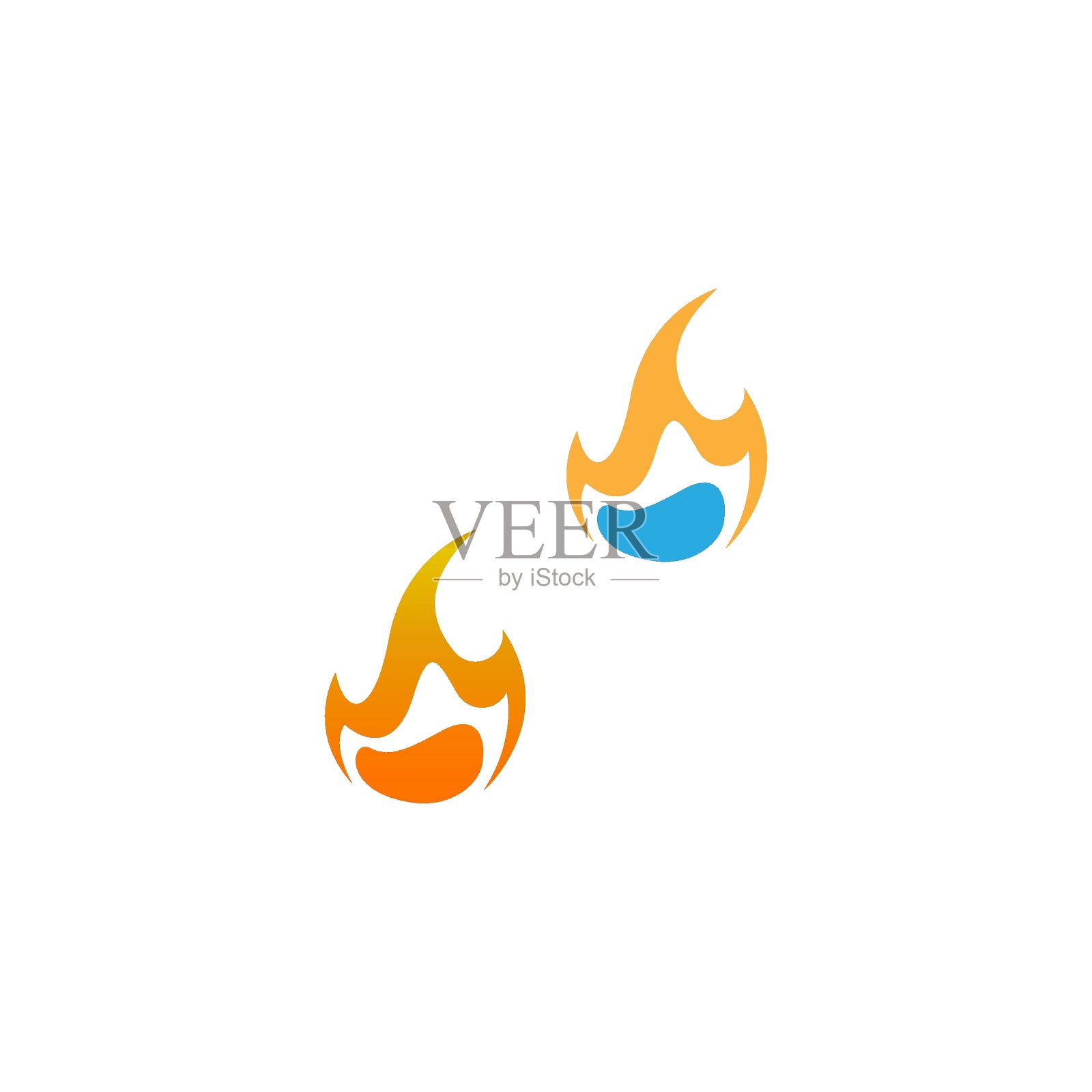 火焰,火焰图标标志设计矢量模板设计元素图片
