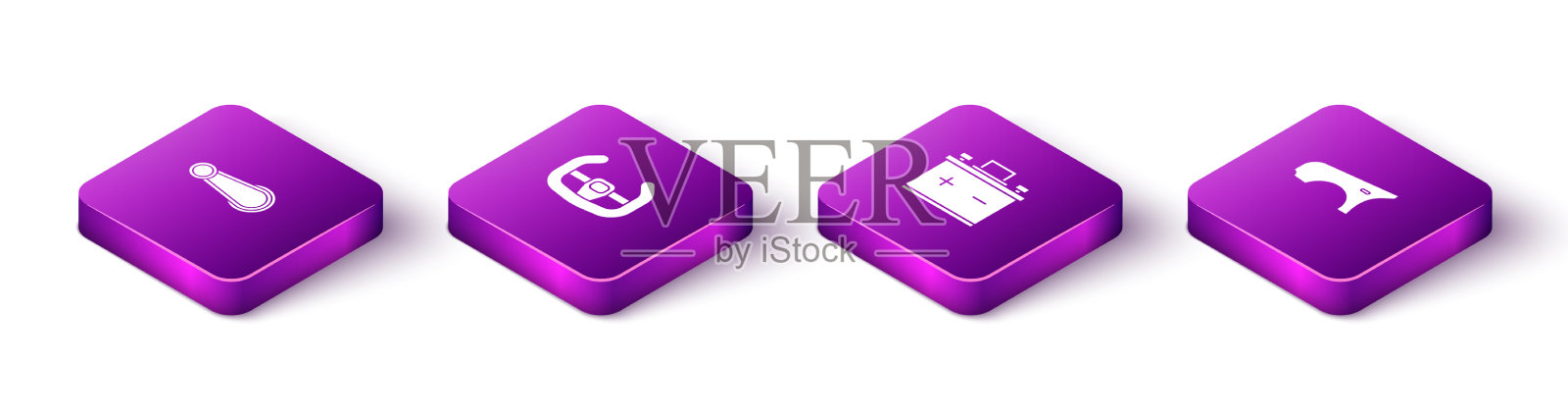 设置等距汽车门把手运动转向图标素材