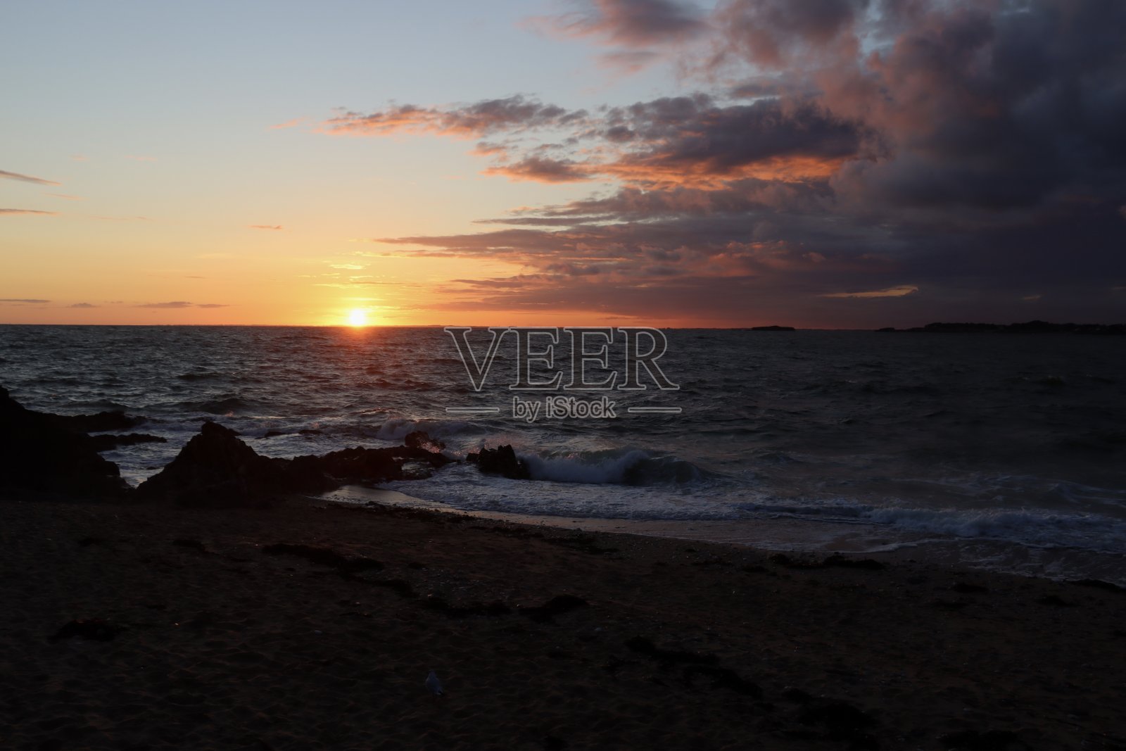 海上日落照片摄影图片