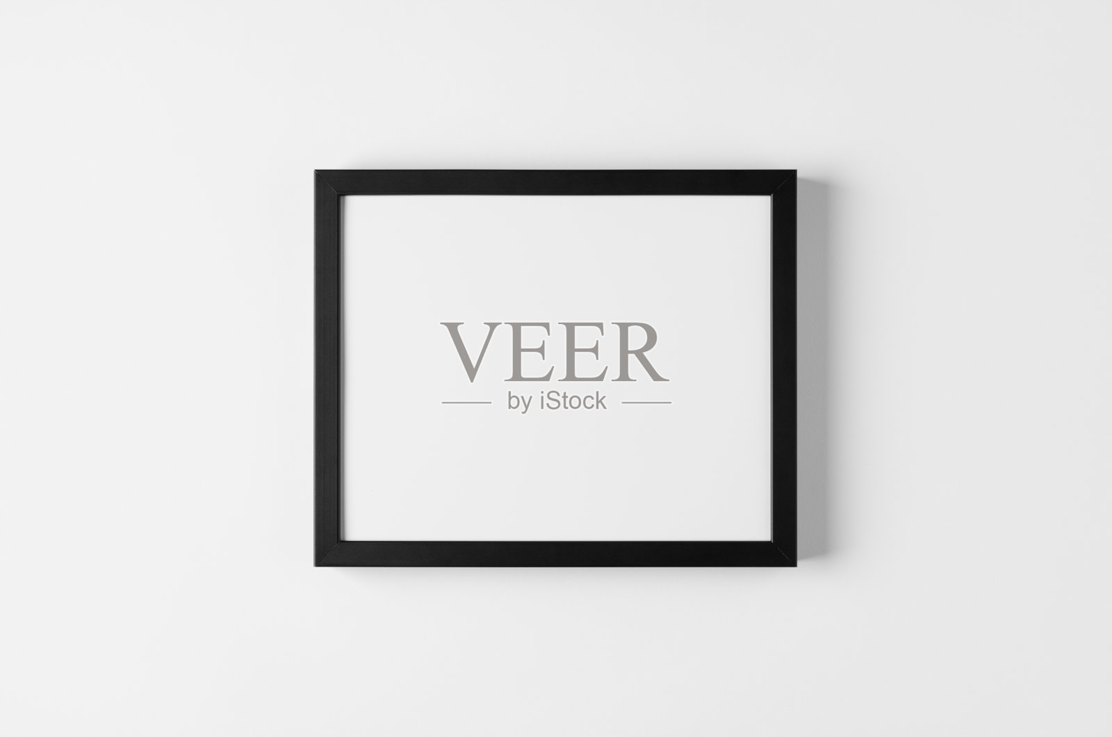 黑色墙框模型,景观朝向,8x10。照片摄影图片