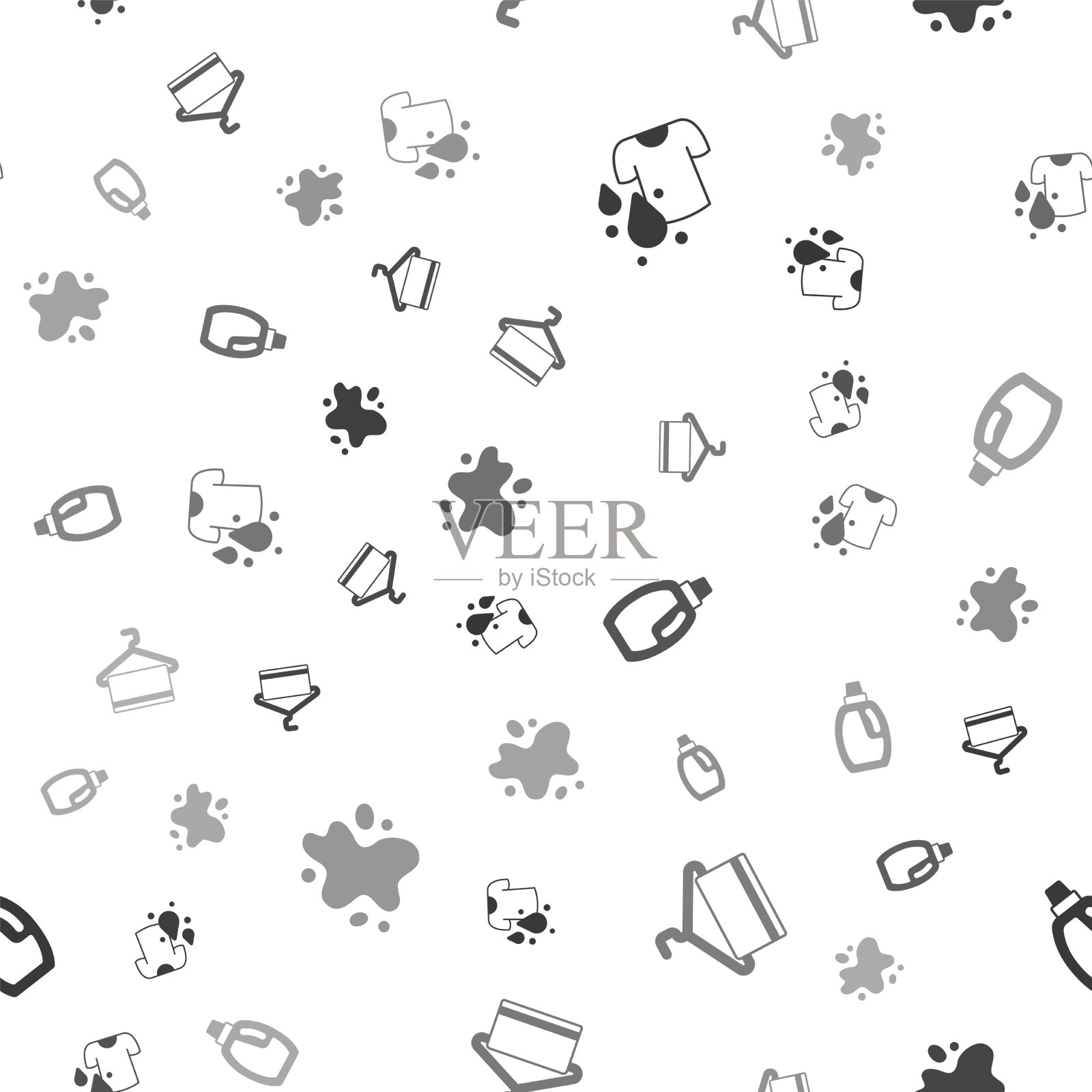 把脏t恤毛巾放在衣架上图标素材