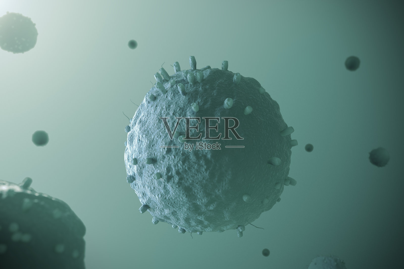 Covid-19 Delta变种B.1.617.2病毒细胞照片摄影图片